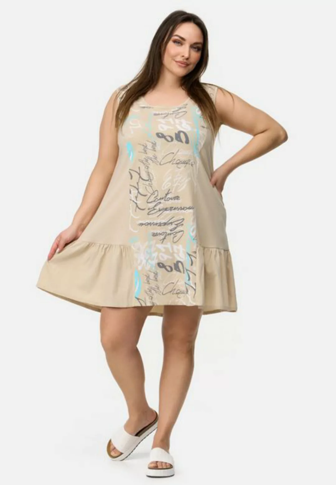 Kekoo A-Linien-Kleid Kurzkleid ohne Ärmel aus Stretch 'Vivid' günstig online kaufen