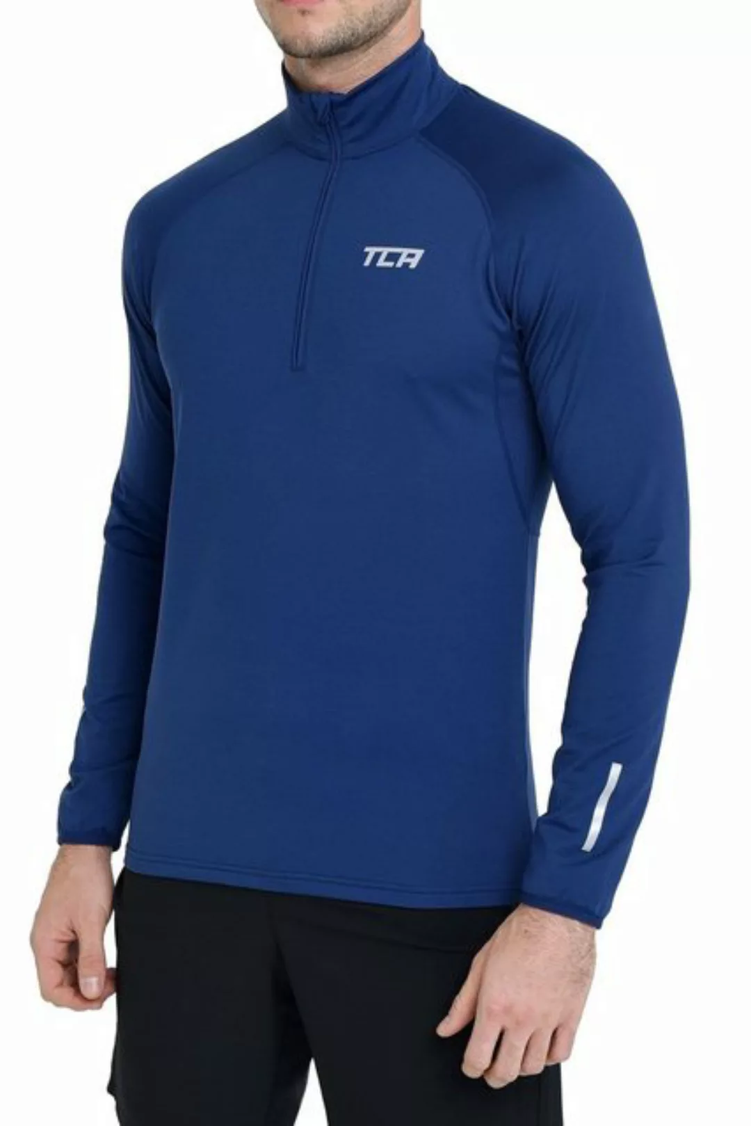 TCA Langarmshirt TCA Winter Run Langarm Laufshirt Herren - Blau (1-tlg) günstig online kaufen