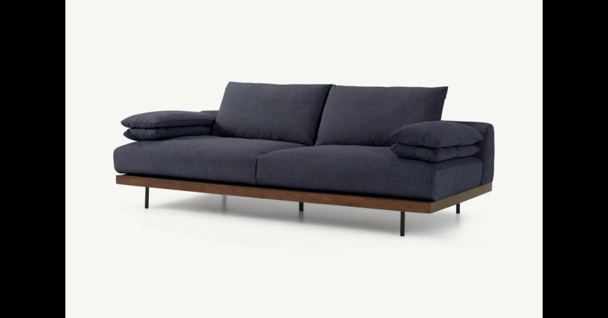 Zita 3-Sitzer Sofa, Denimblau - MADE.com günstig online kaufen