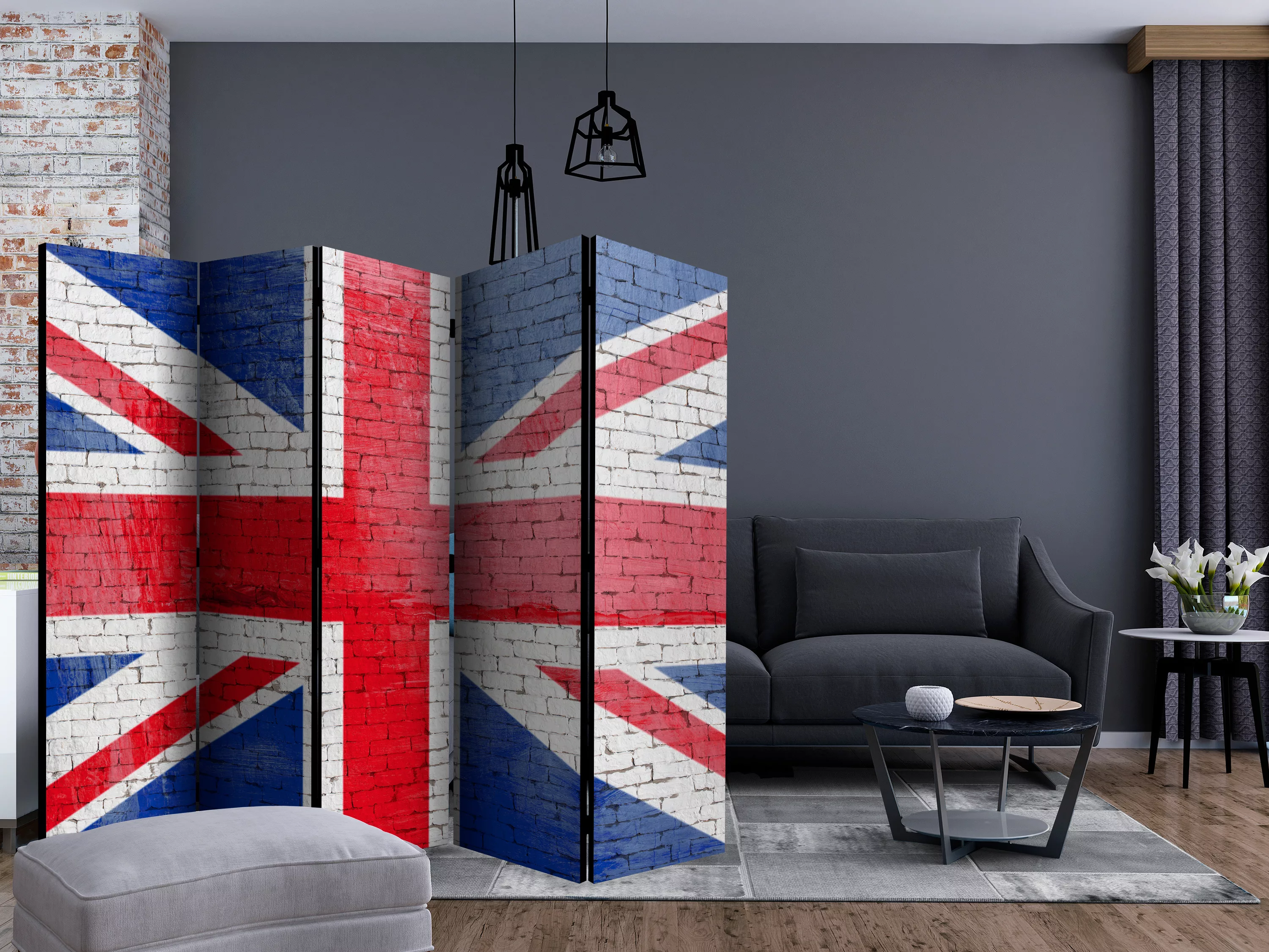 5-teiliges Paravent - British Flag Ii [room Dividers] günstig online kaufen