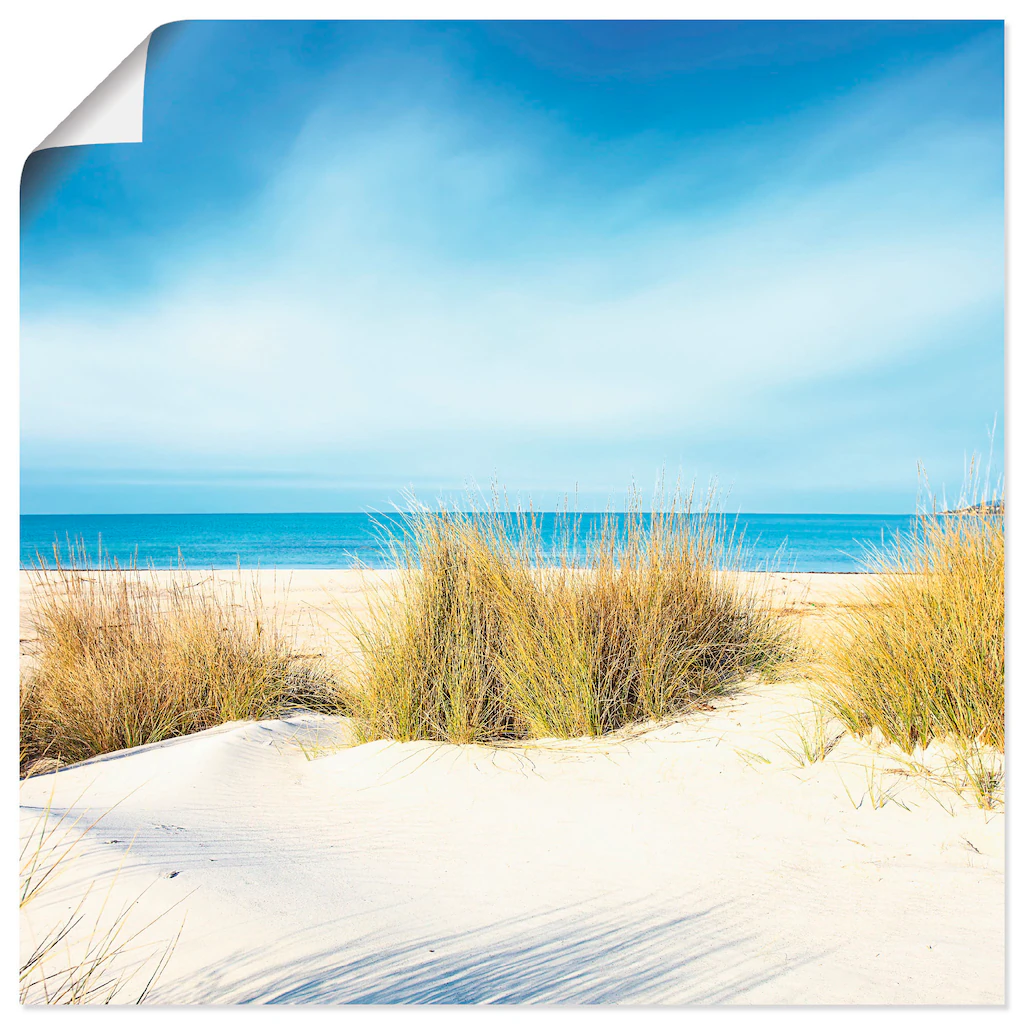 Artland Wandbild "Gras auf Sanddünen", Strand, (1 St.), als Leinwandbild, P günstig online kaufen