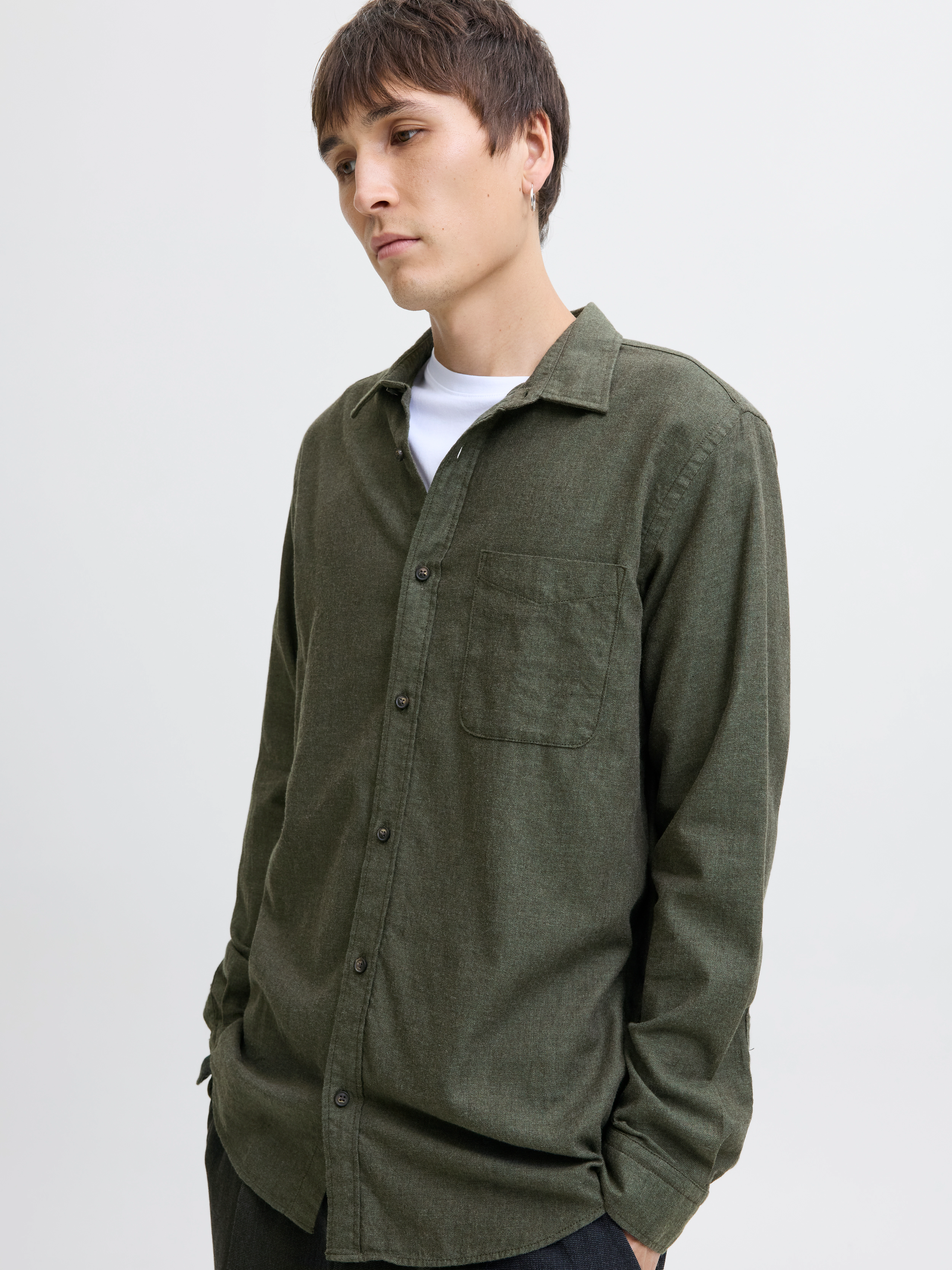 Jack & Jones Langarmhemd "JJECLASSIC MELANGE SHIRT L/S NOOS" günstig online kaufen