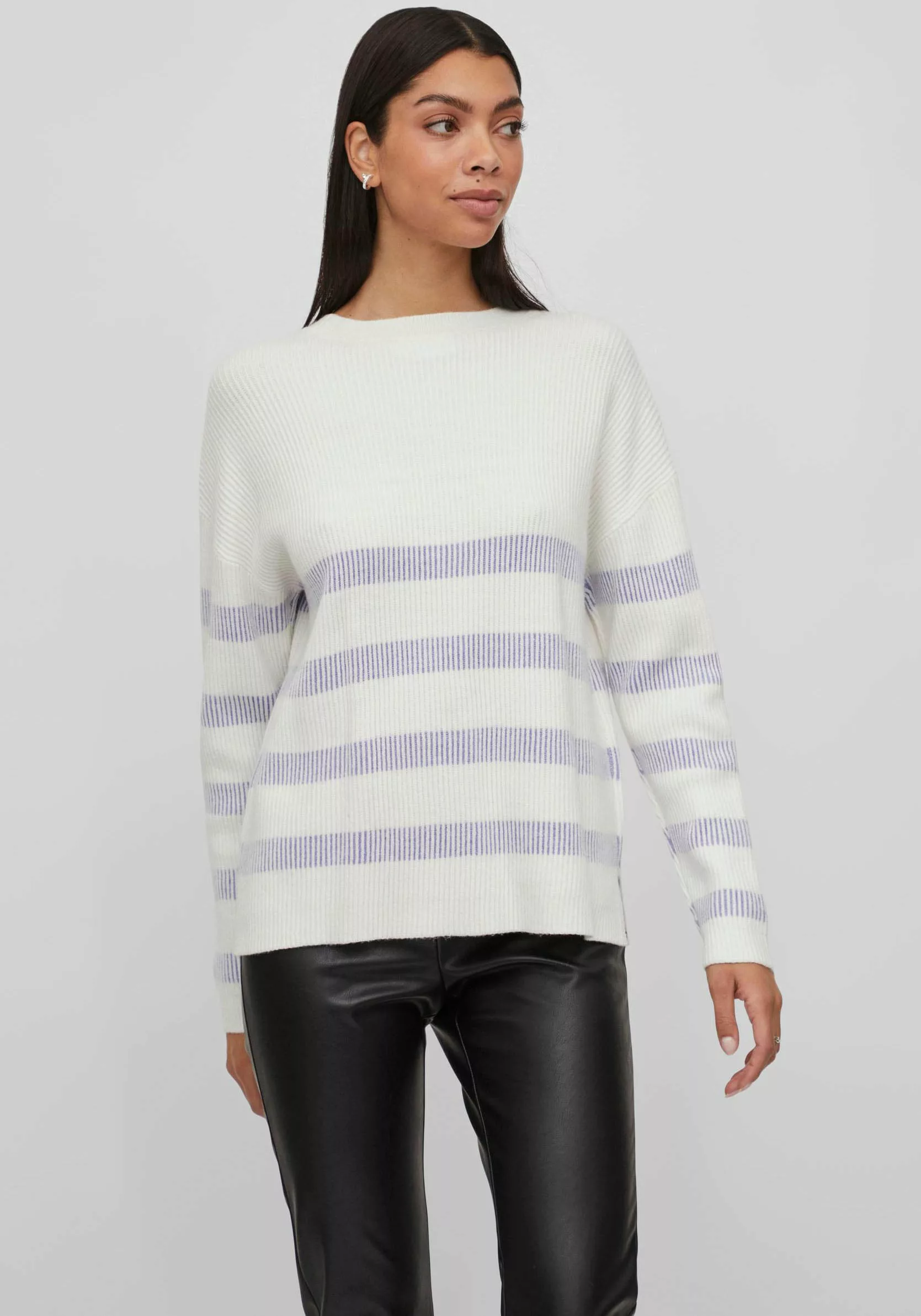 Vila Rundhalspullover VIRIL STRIPE L/S KNIT TOP - NOOS günstig online kaufen