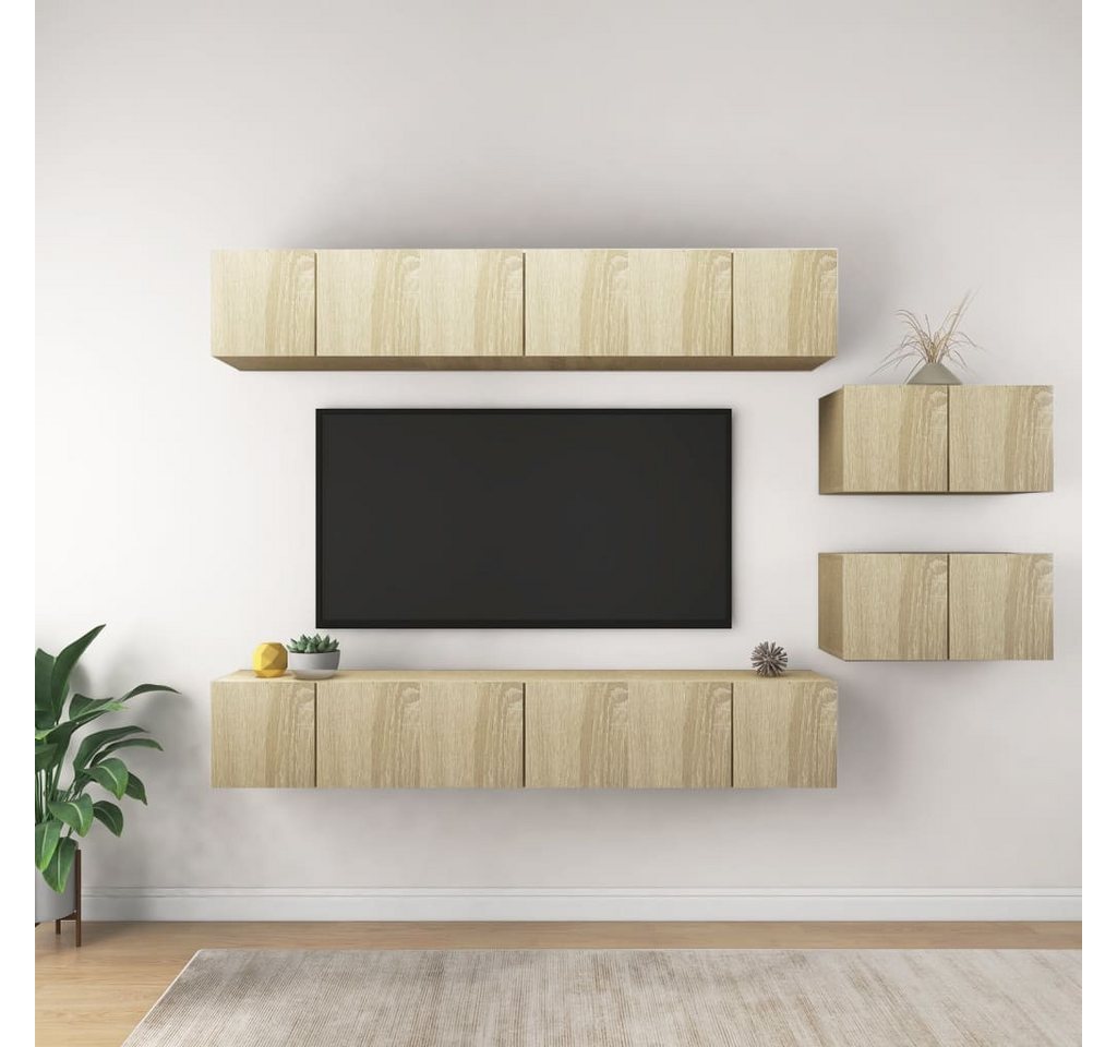 vidaXL TV-Schrank TV-Schränke 8 Stk Sonoma Eiche Spanplatte Lowboard Lowboa günstig online kaufen