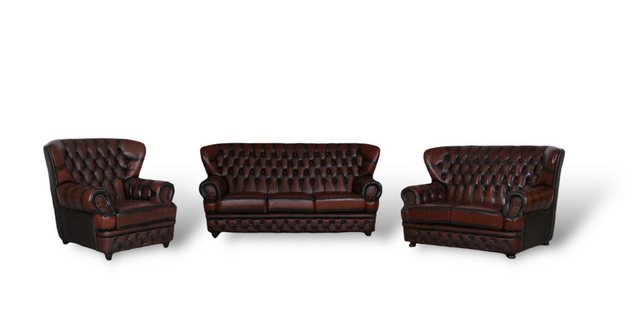 Salottini Polstergarnitur Chesterfield Logan Deluxe Sofagarnitur 3/2/1, (3- günstig online kaufen