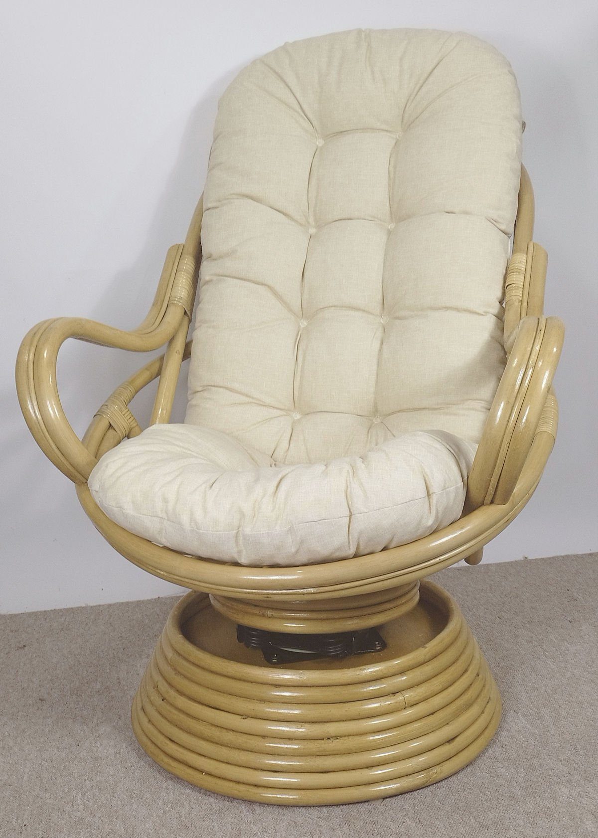 Rattani Rattanstuhl Rattan Drehsessel, Drehwippsessel Linda günstig online kaufen