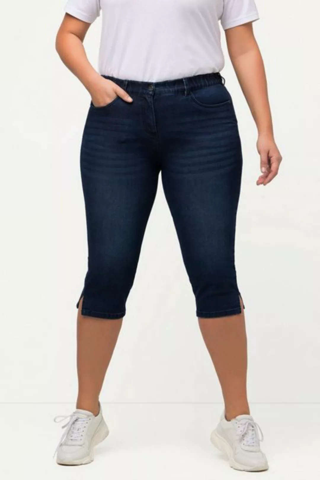 Ulla Popken Funktionshose Capri Jeans Sarah schmale 5-Pocket-Form günstig online kaufen