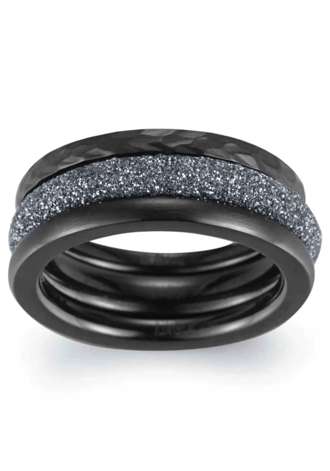 Kingka Ring-Set "Stardust Noir, STR-S8502BGY1,2,3,4", (Set, 3 tlg.) günstig online kaufen