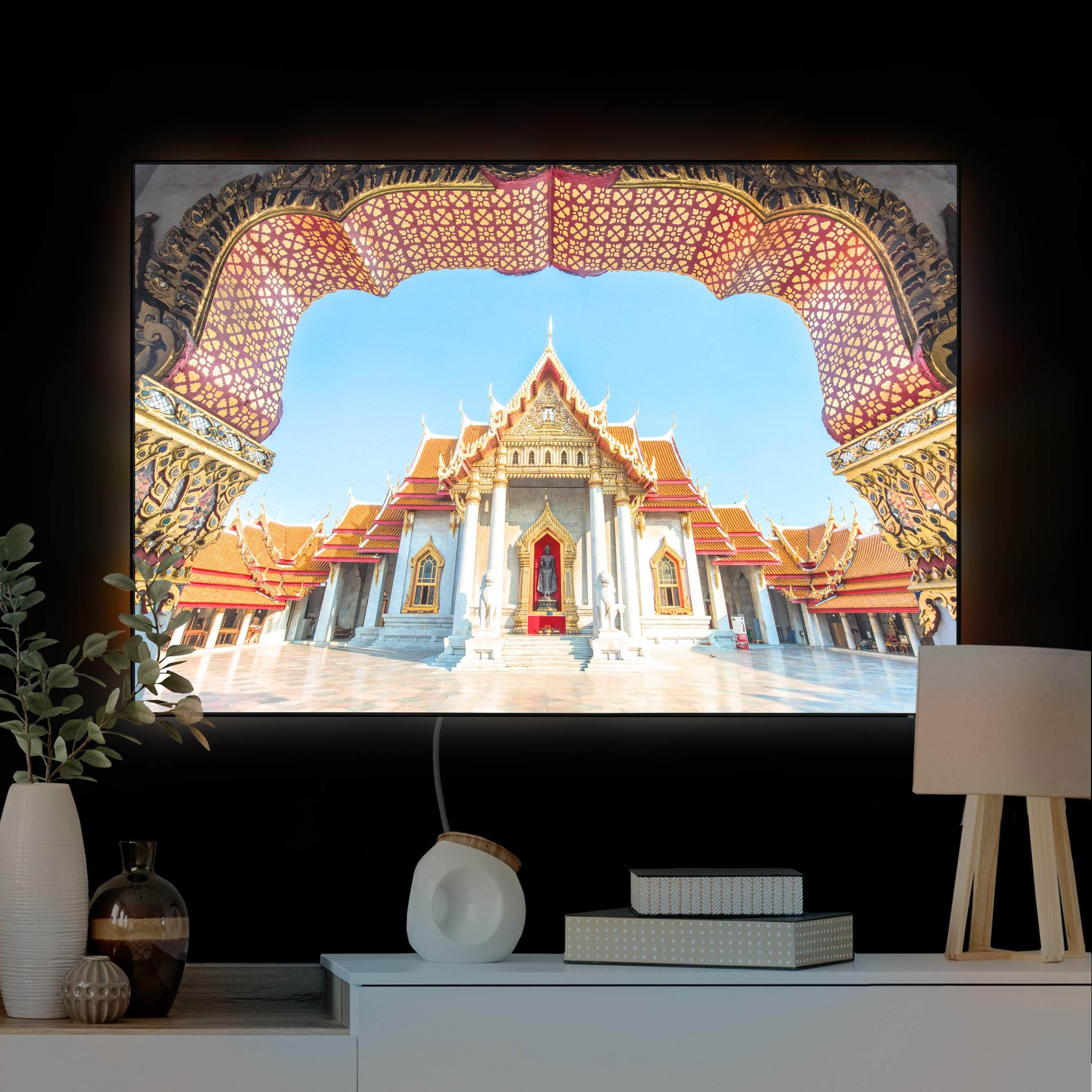 LED-Wechselbild Tempel in Bangkok günstig online kaufen