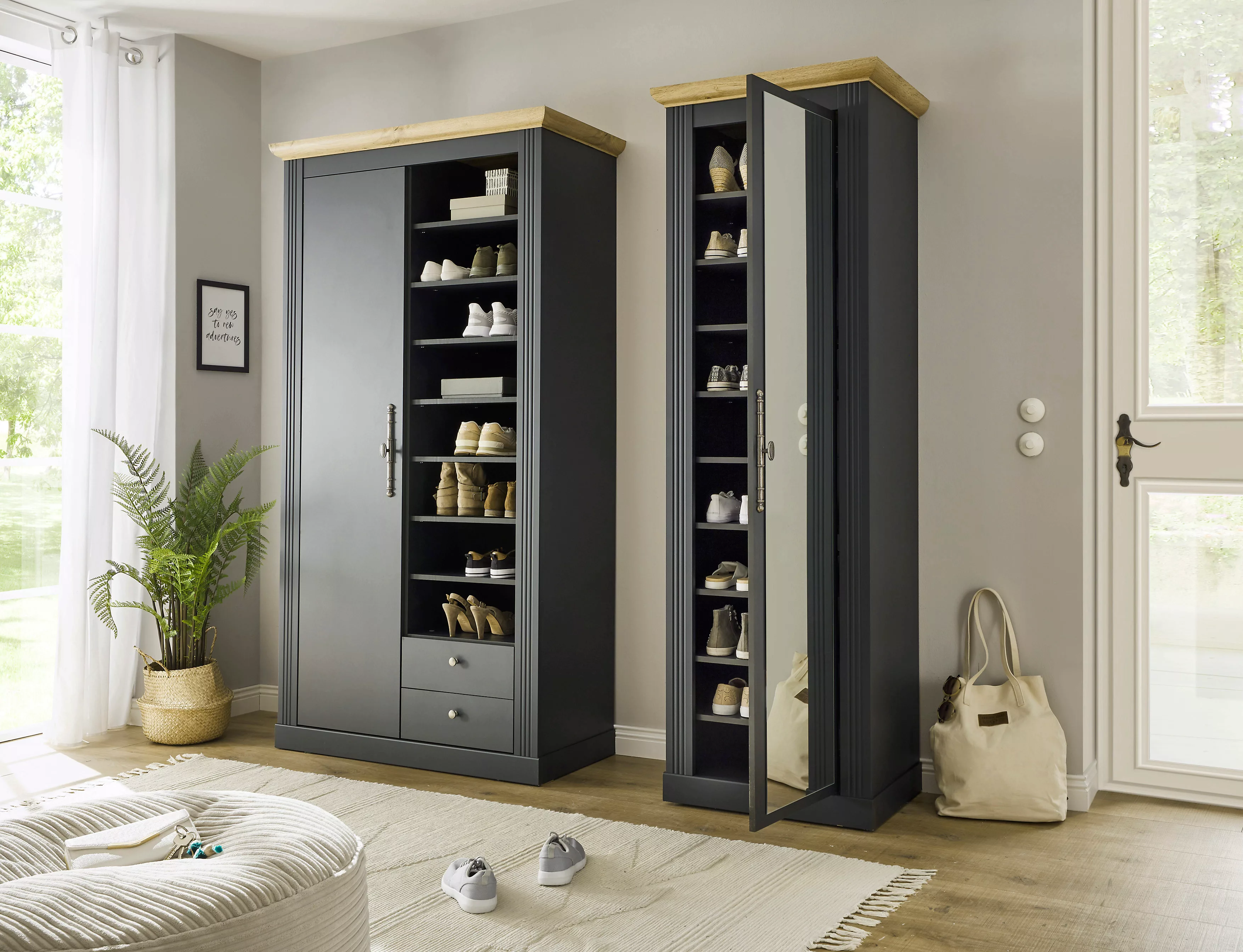 Home affaire Schuhschrank "WESTMINSTER TOPSELLER", (Höhe ca. 203 cm), im ro günstig online kaufen