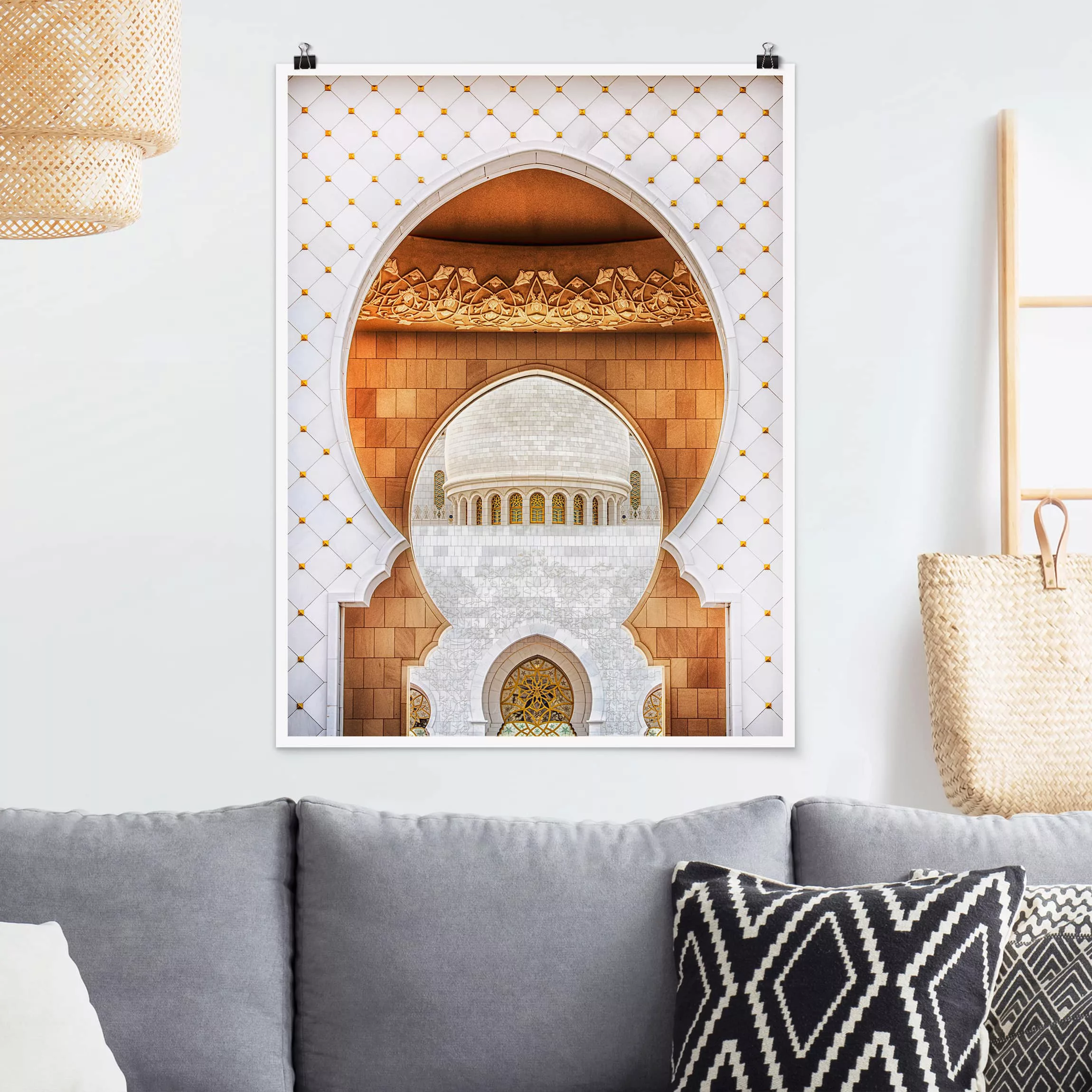 Poster Architektur & Skyline - Hochformat Tor der Moschee günstig online kaufen