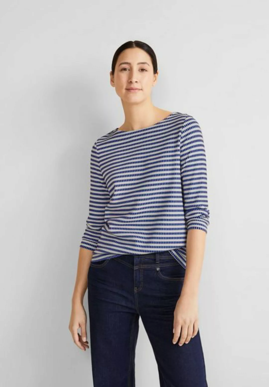 STREET ONE 3/4-Arm-Shirt mit U-Boot-Ausschnitt günstig online kaufen