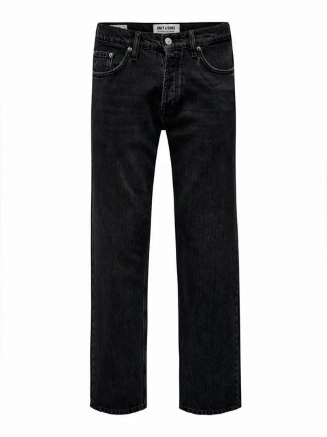 Only & Sons Herren Jeans ONSEDGE LOOSE 6985 - Relaxed Fit - Schwarz - Black günstig online kaufen