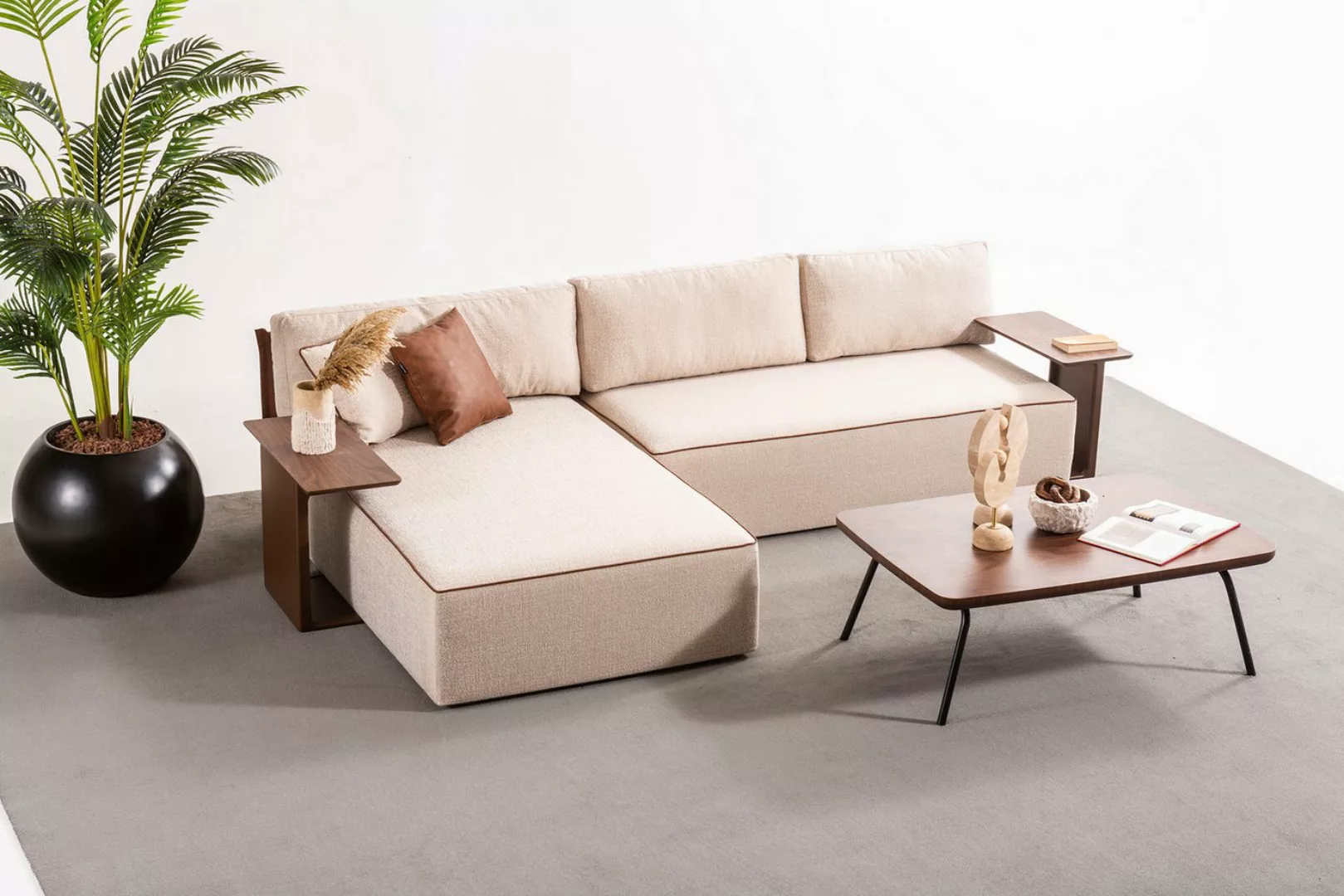 Viva Möbel Sofa CUPRA, L275 x R170 cm Ottomane rechts, Modular und luxuriös günstig online kaufen