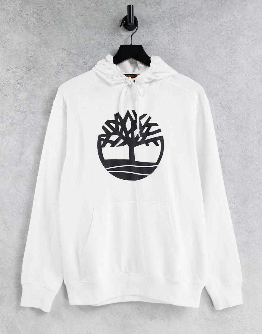 Timberland – Core Tree – Kapuzenpullover mit Logo in Weiß günstig online kaufen