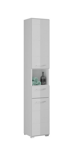 xonox.home Hochschrank in Weiß Hochglanz - 30x182x31cm (BxHxT) günstig online kaufen