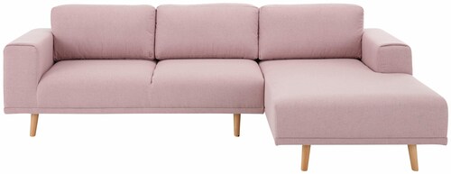 Home affaire Ecksofa "Lasse L-Form", im scandinavischen Stil mit Holzfüßen günstig online kaufen