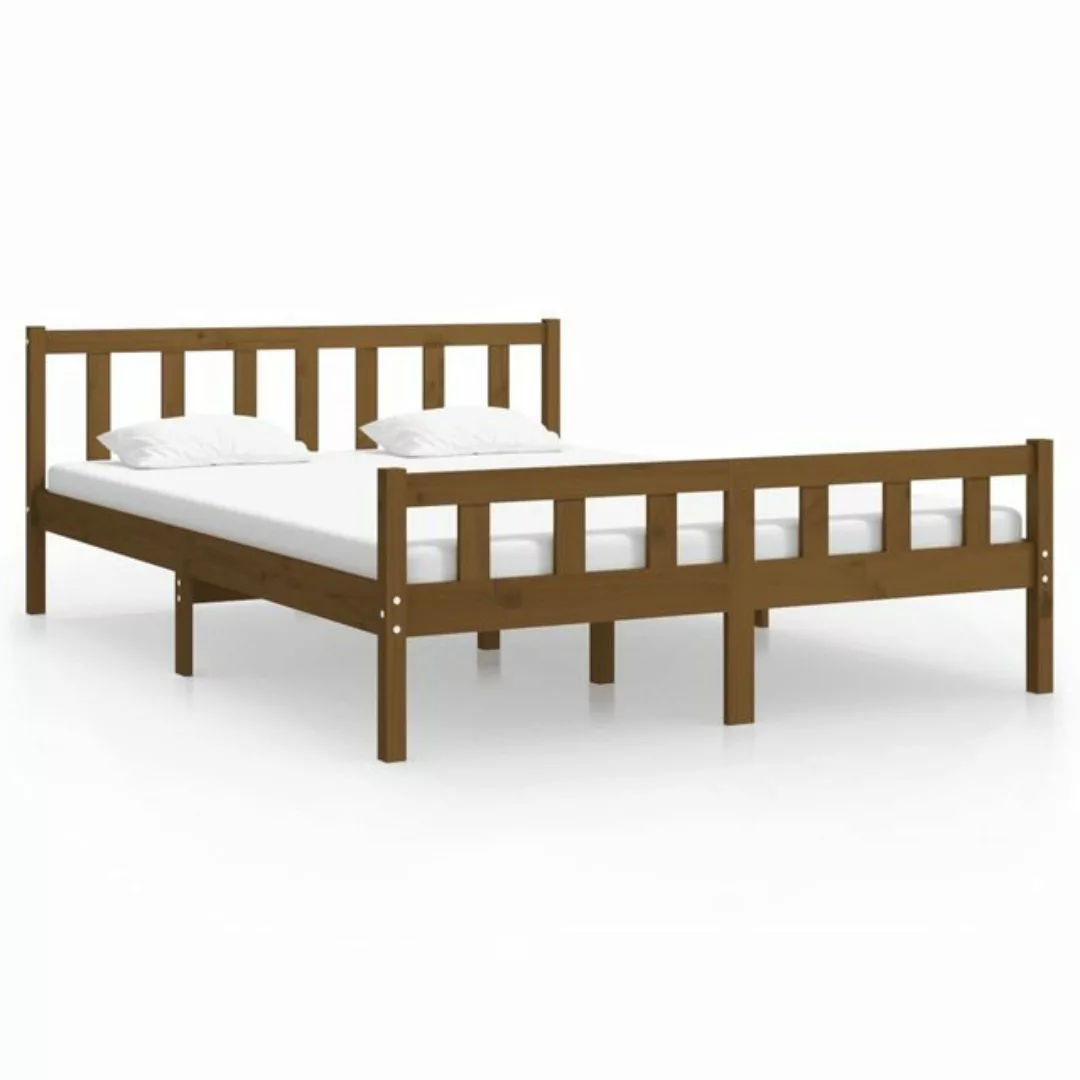 furnicato Bett Massivholzbett Honigbraun 120x200 cm günstig online kaufen