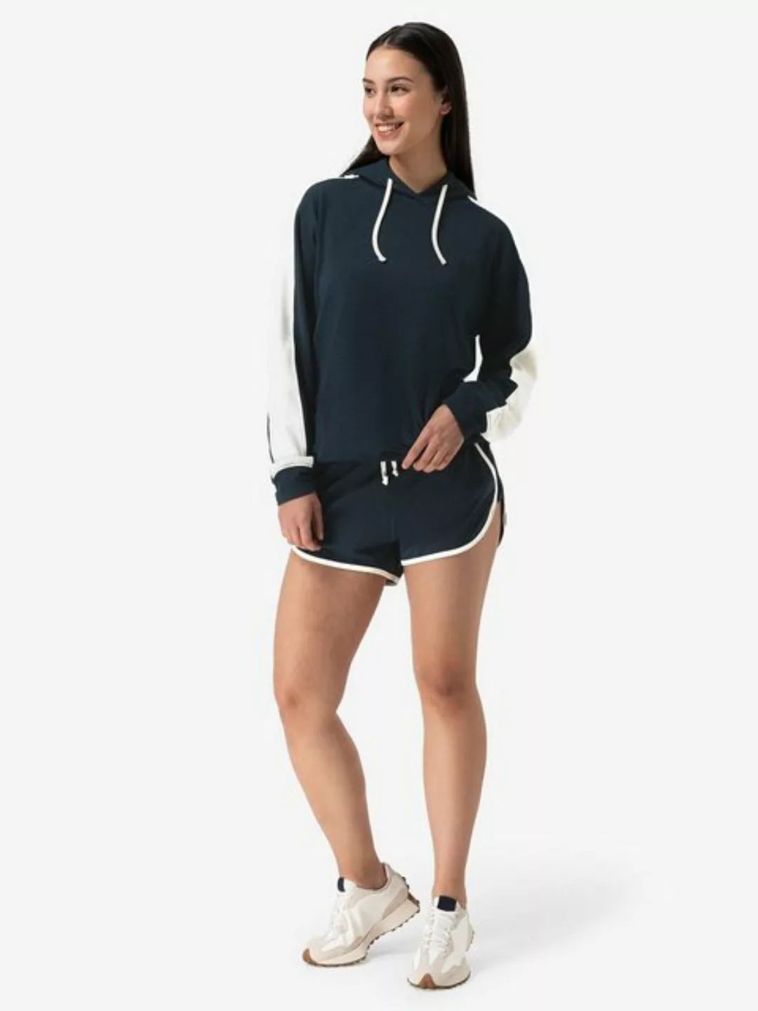 SUPER.NATURAL Hoodie für Damen, Merino Sport COLORADO Gallon Muster, casual günstig online kaufen