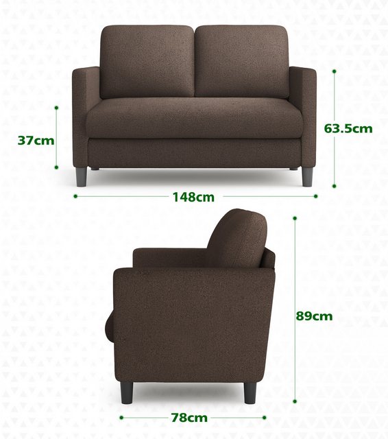 Vesgantti Sofa 3/2 Sitzer Sofa Gästesofa Modern Couch 3er/2er Sitzsofa mit günstig online kaufen