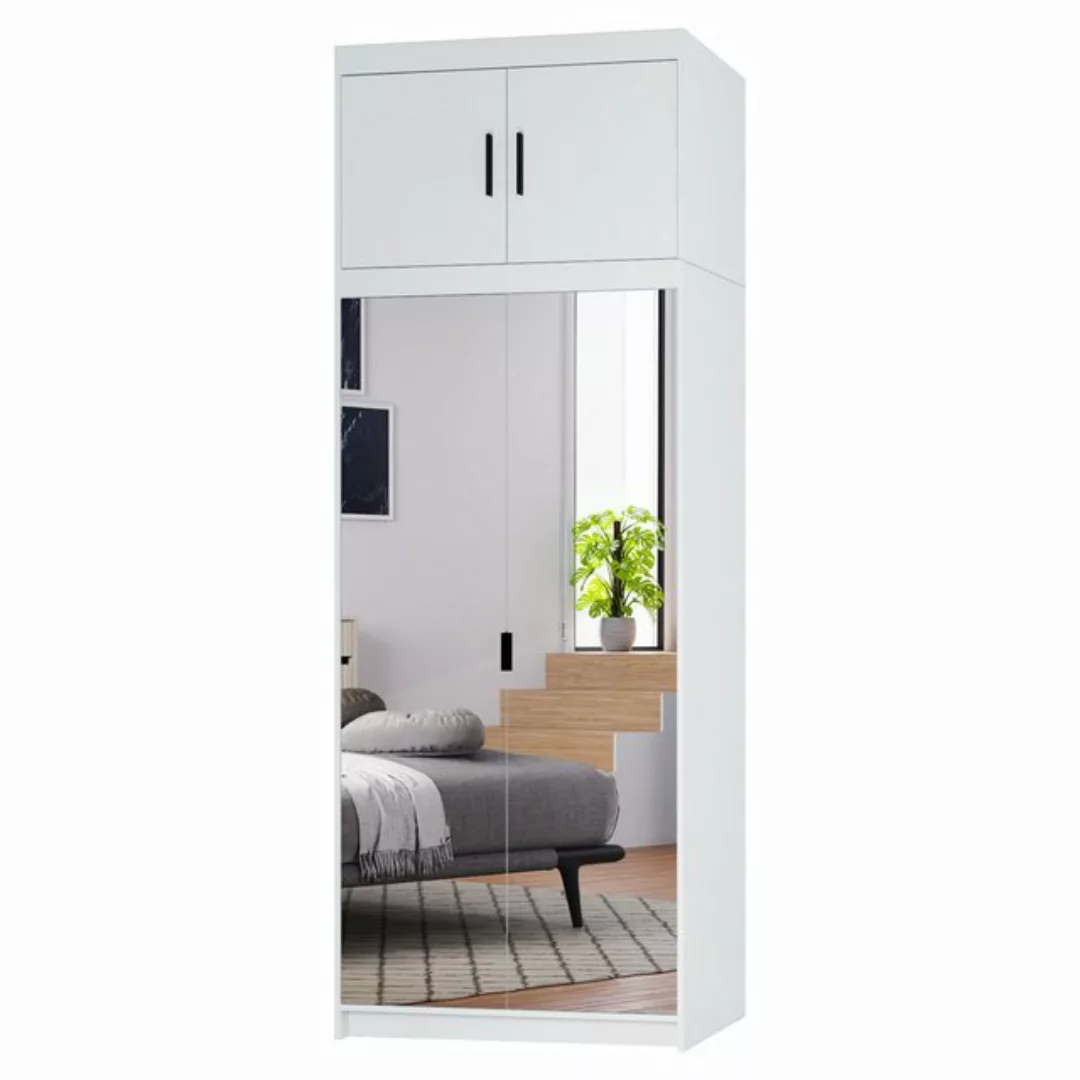 Furnix Kleiderschrank Eliza 90 cm Schrank mit Spiegel sechs Böden mit/ohne günstig online kaufen