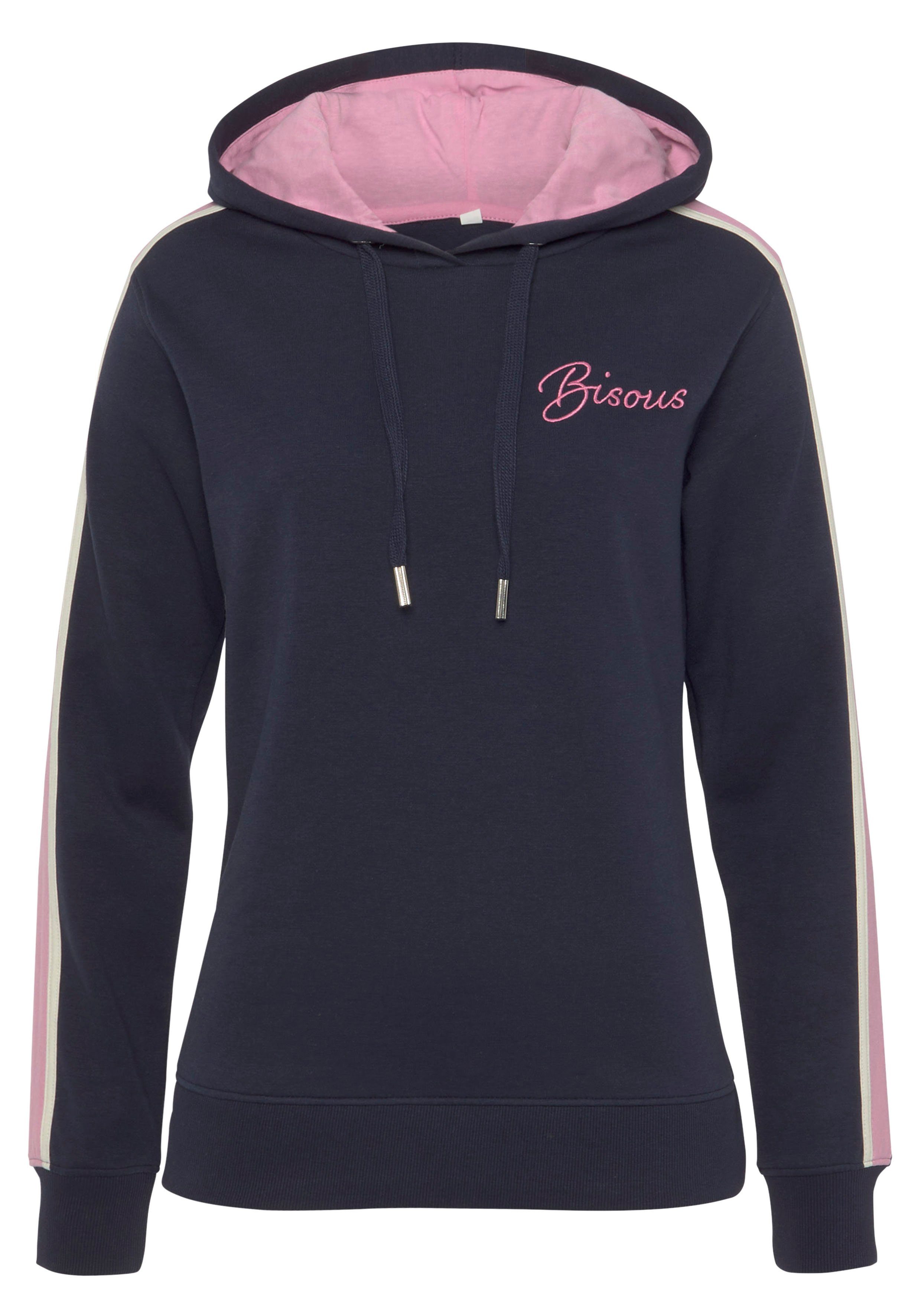 Vivance Hoodie, (1 tlg.), Hoodie mit Kontrast Einsätzen, Loungeanzug günstig online kaufen