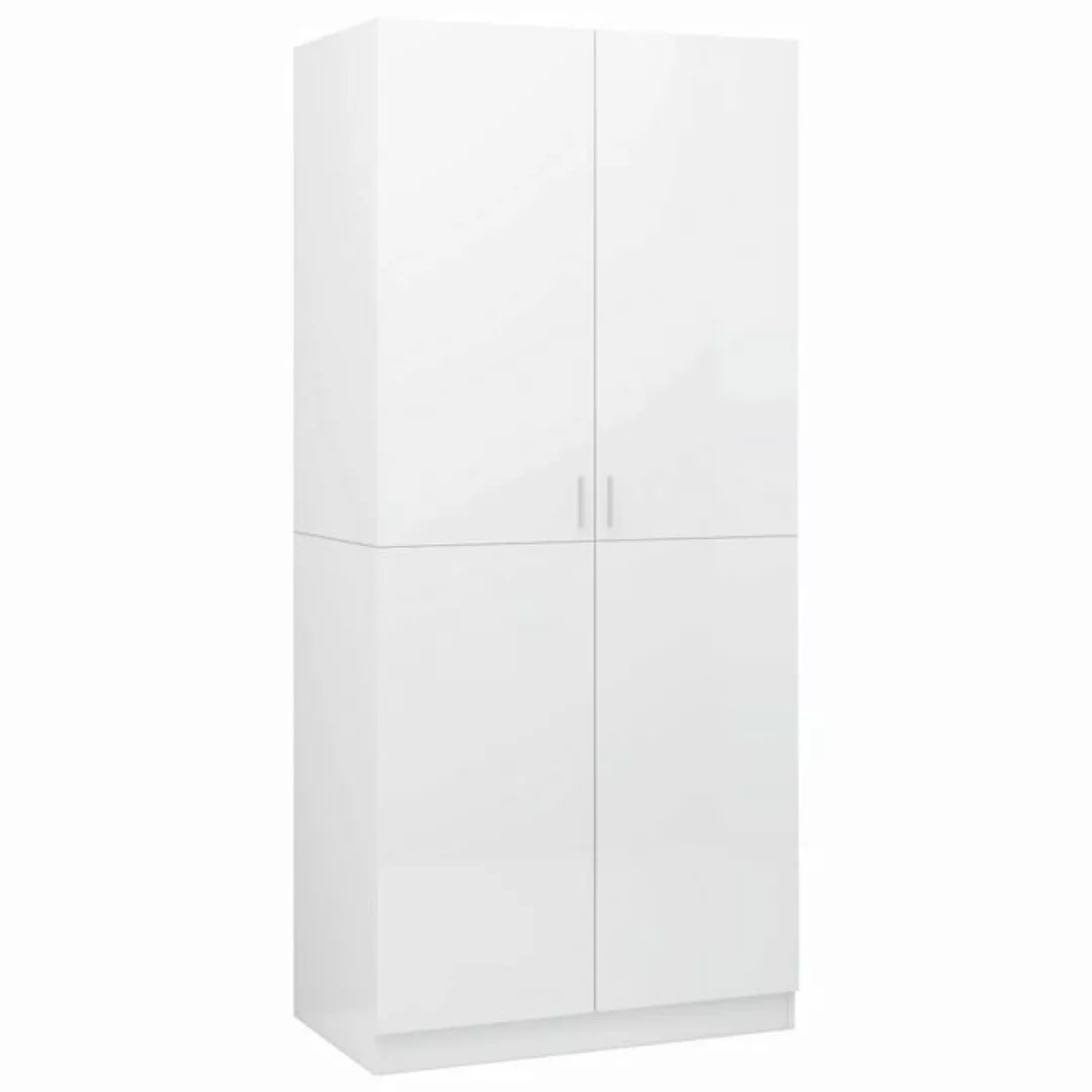 vidaXL Kleiderschrank Kleiderschrank Hochglanz-Weiß 9052200 cm Spanplatte günstig online kaufen