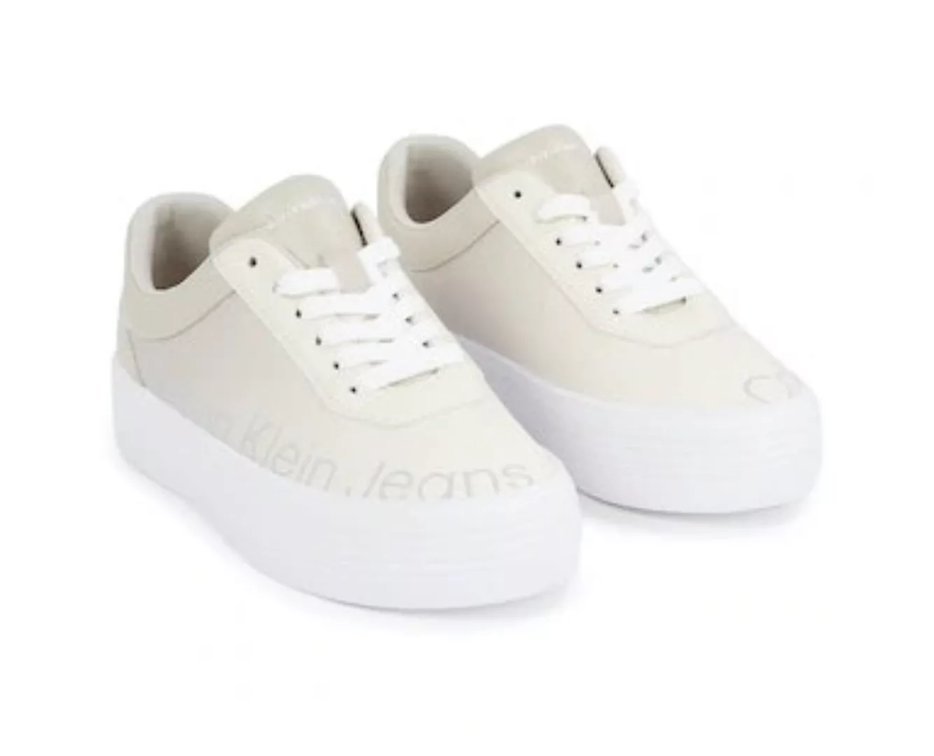 Calvin Klein Jeans Plateausneaker "BOLD VULC FLATF LOW LTH IN SAT", mit Log günstig online kaufen