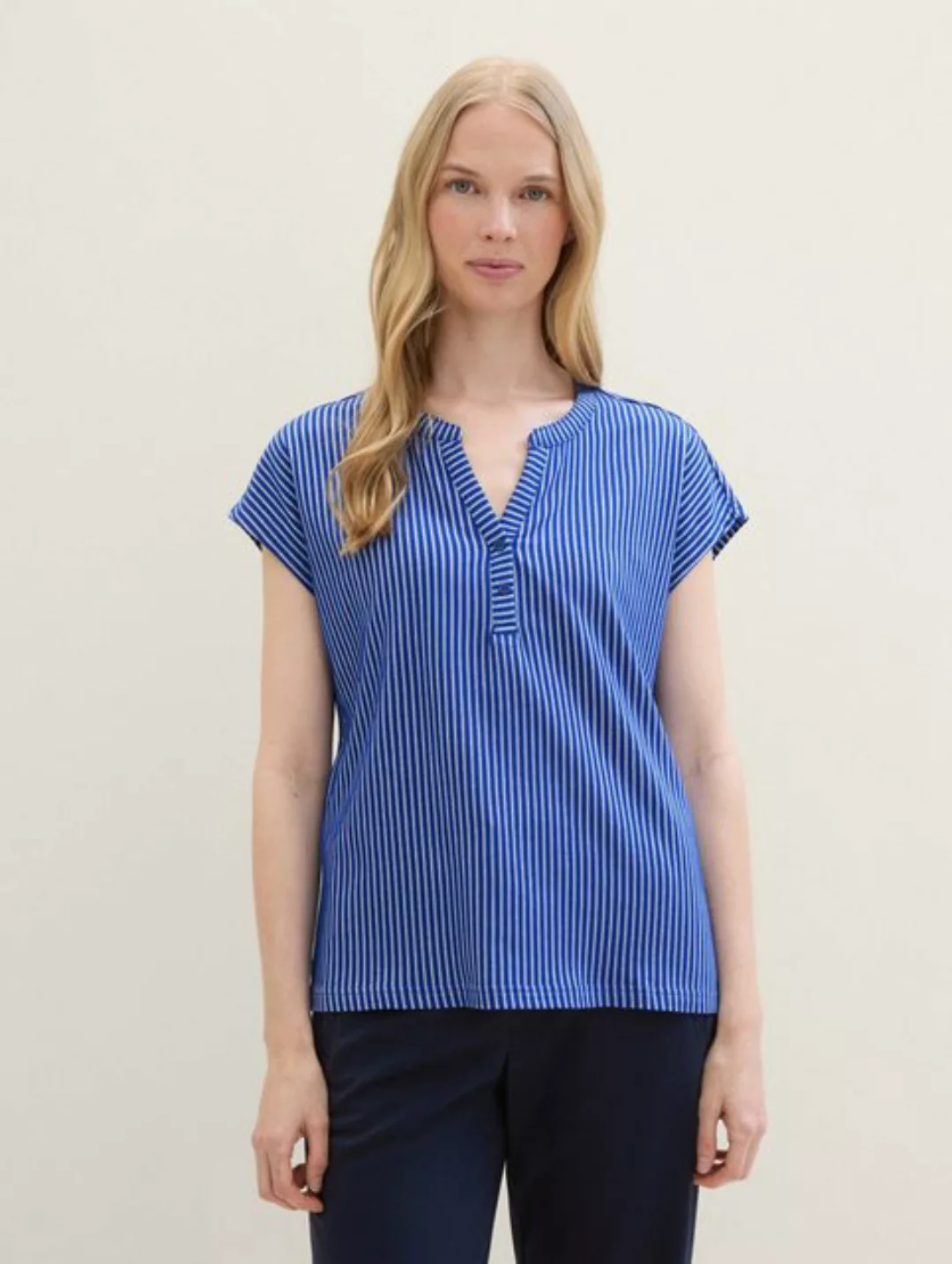 TOM TAILOR T-Shirt Gestreiftes T-Shirt mit Bio-Baumwolle günstig online kaufen