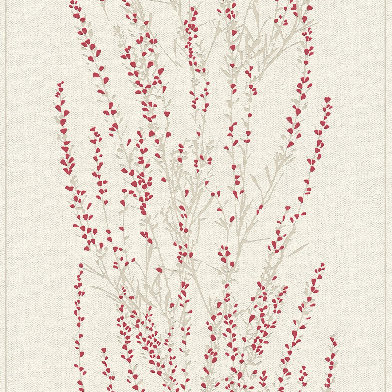 Bricoflor Florale Tapete in Weiß und Rot Schwedische Blumentapete im Landha günstig online kaufen