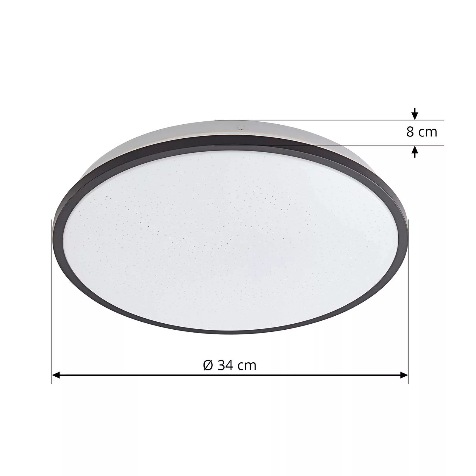 Lindby LED-Deckenleuchte Glane schwarz/weiß Kunststoff IP44 günstig online kaufen