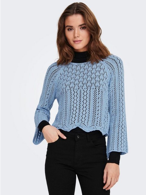 ONLY Strickpullover Eleganter Strickpullover 3/4 Arm Shirt Pointelle Sweate günstig online kaufen