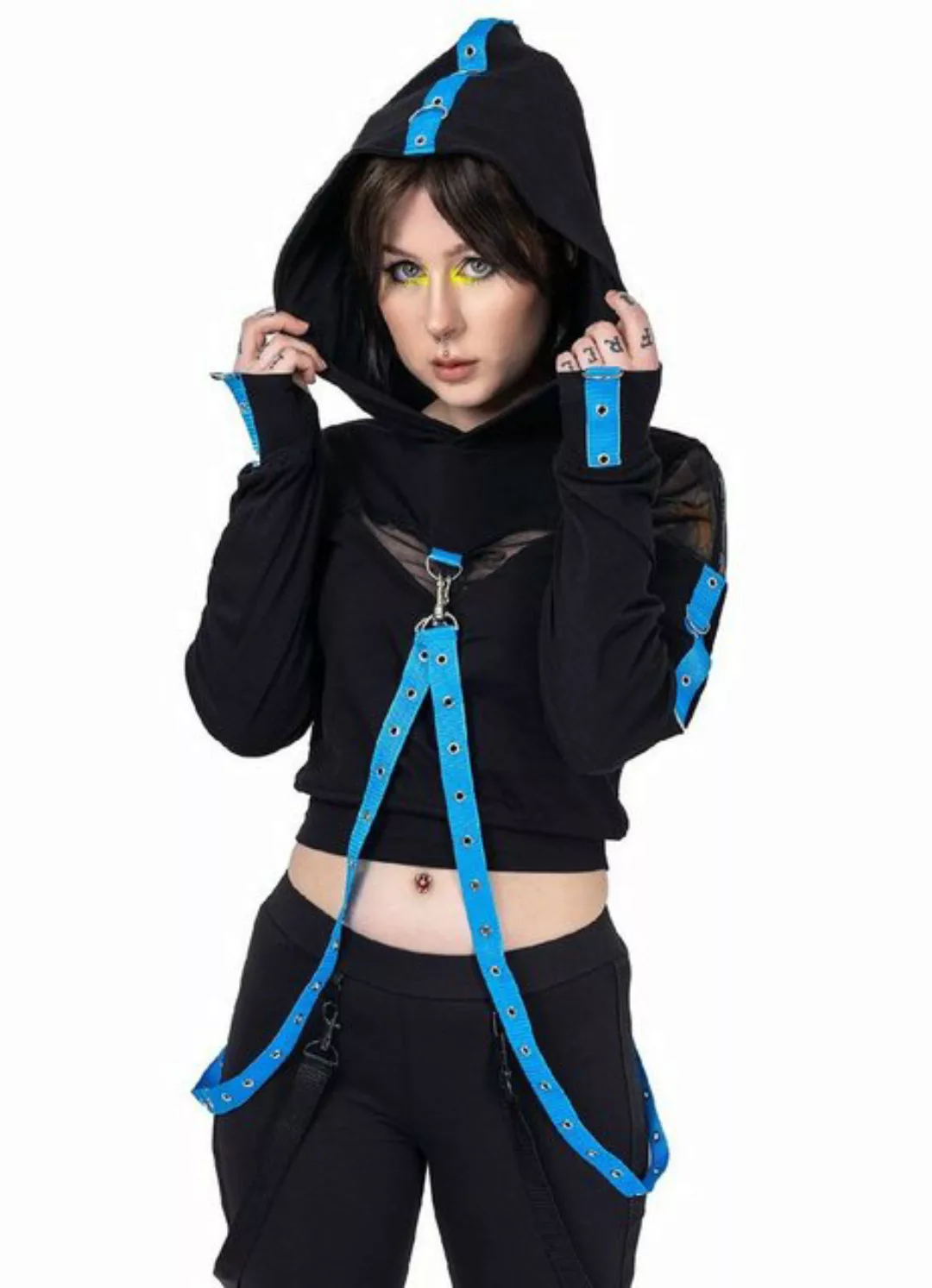 Poizen Industries Hoodie Inconspicuous Hood Kapuzenpullover Gothic Rave günstig online kaufen