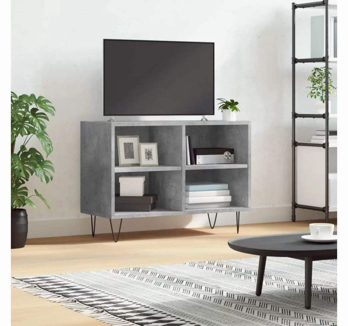 furnicato TV-Schrank Betongrau 69,5x30x50 cm Holzwerkstoff günstig online kaufen