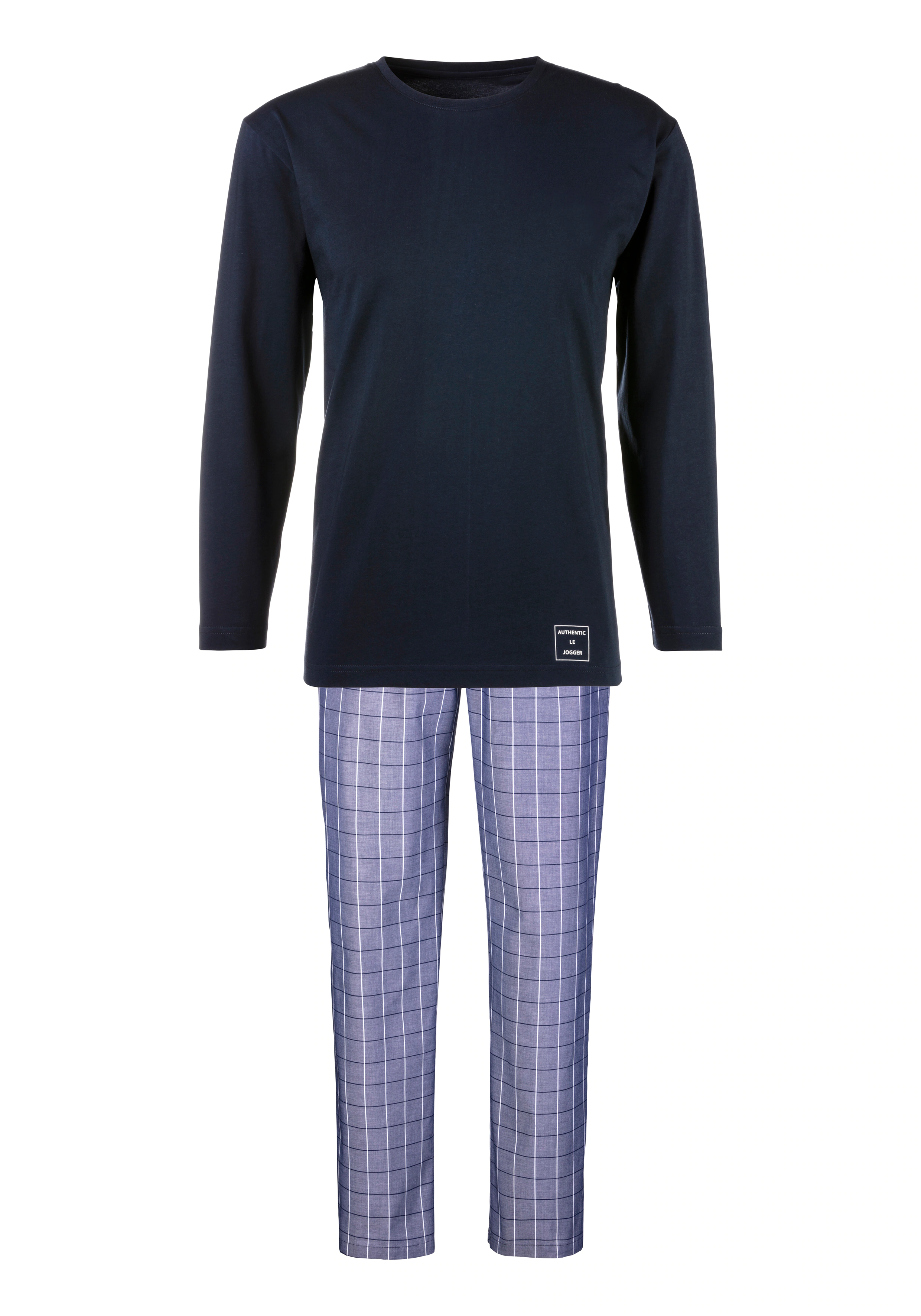 AUTHENTIC LE JOGGER Pyjama, (2 tlg., 1 Stück), mit karierter Webhose günstig online kaufen
