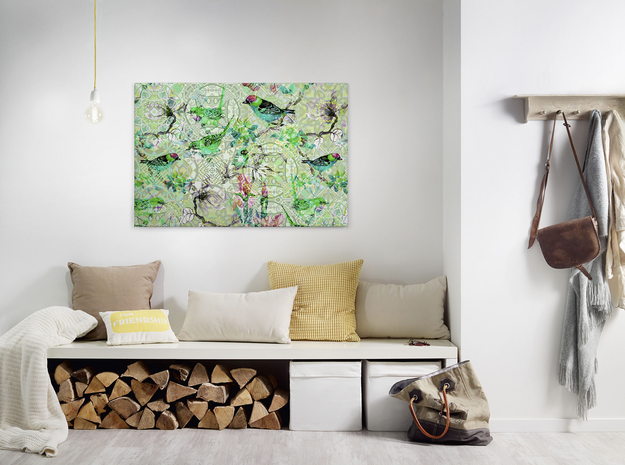 A.S. Création Leinwandbild "mosaic birds", Kunst-Vögel-Kinder, (1 St.), Mos günstig online kaufen