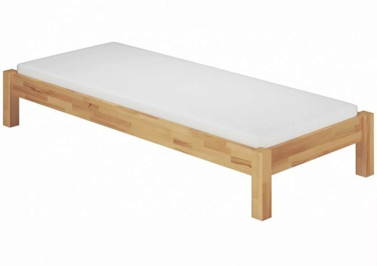 Erst-Holz® Stabiles Einzelbett breit 120x200 Buche mit Rost und Matratze na günstig online kaufen