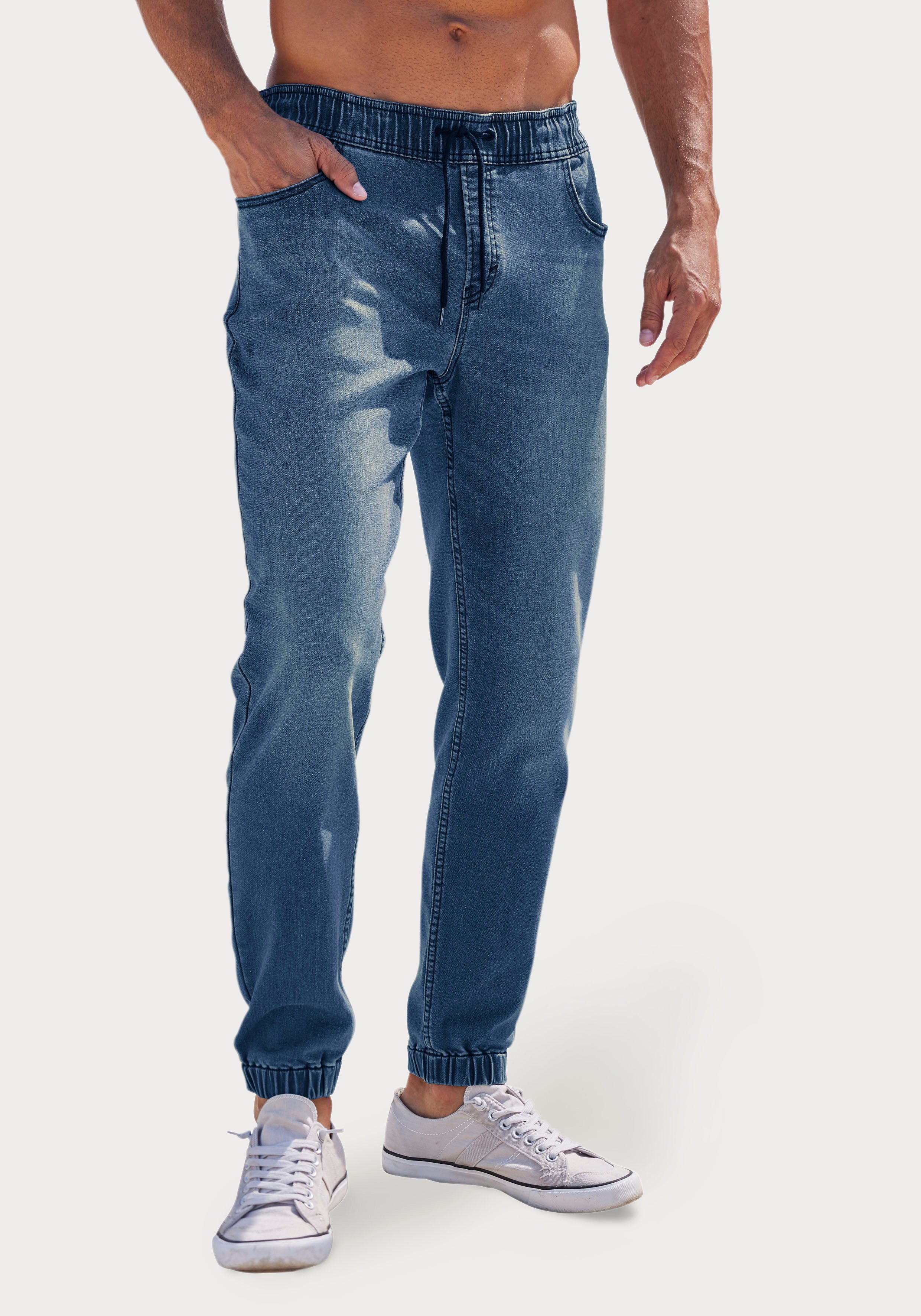 John Devin Jogger Pants "Jogg Pants", Joggpants mit elastischem Bund aus we günstig online kaufen