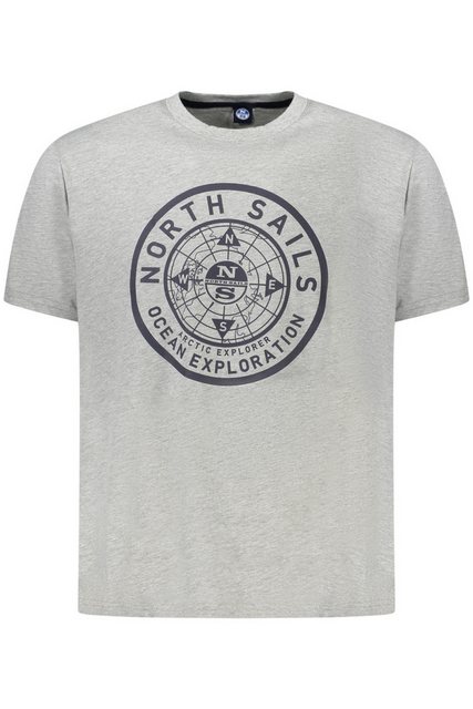 North Sails T-Shirt Graues Kurzarm Herren T-Shirt mit Print und günstig online kaufen