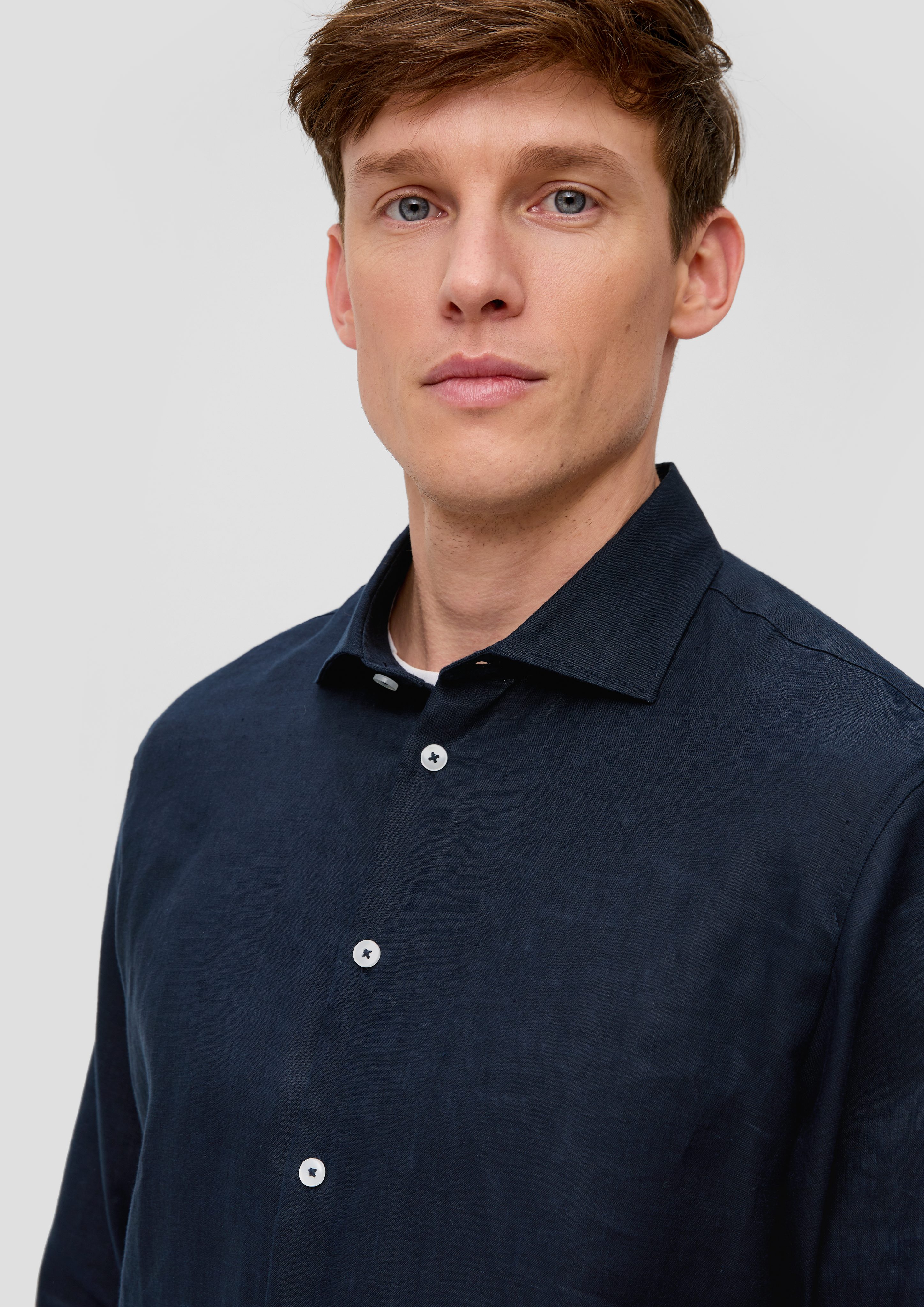 s.Oliver BLACK LABEL Langarmhemd Glänzendes Tailored günstig online kaufen