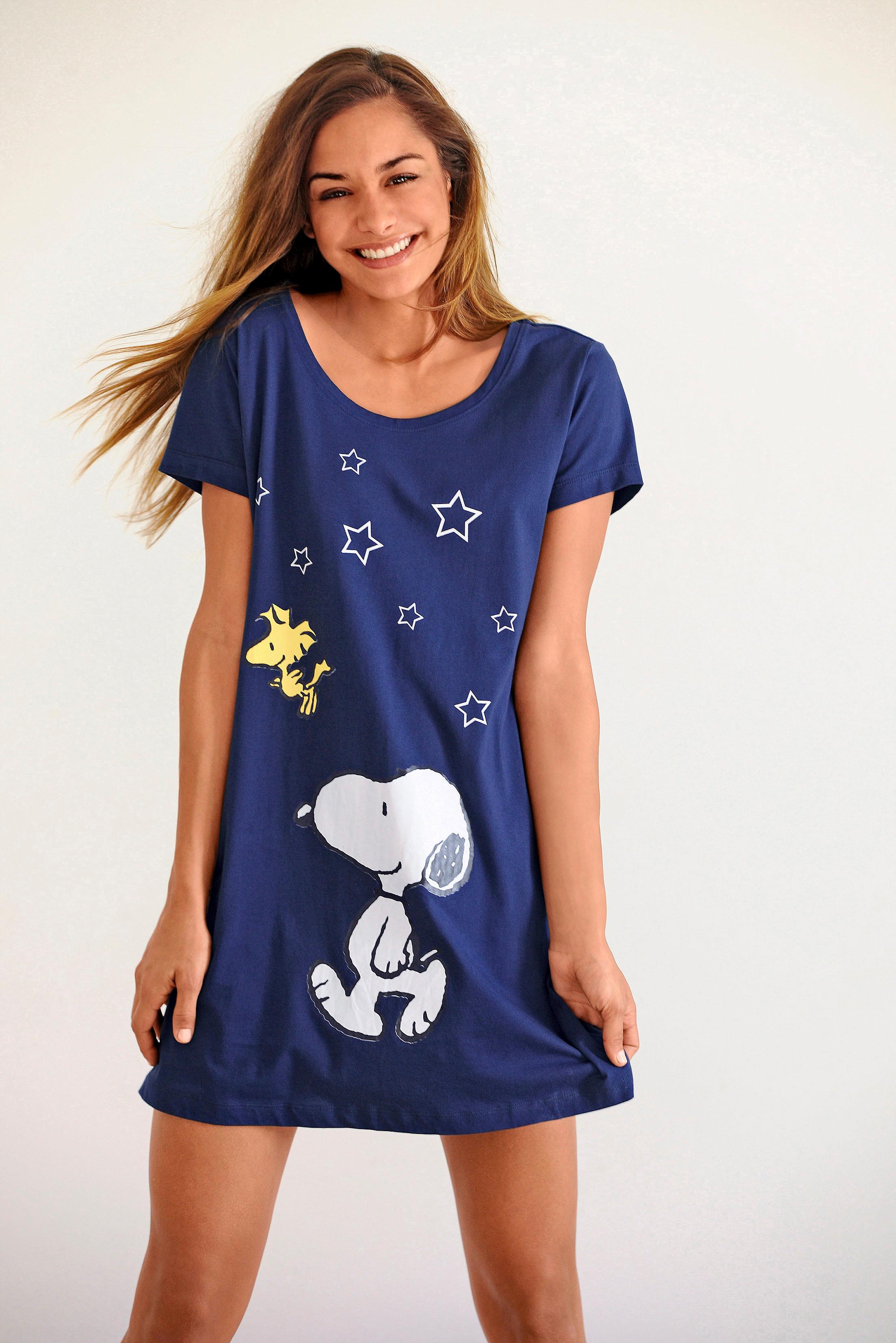 Peanuts Sleepshirt, mit Snoopy-Print in Minilänge günstig online kaufen