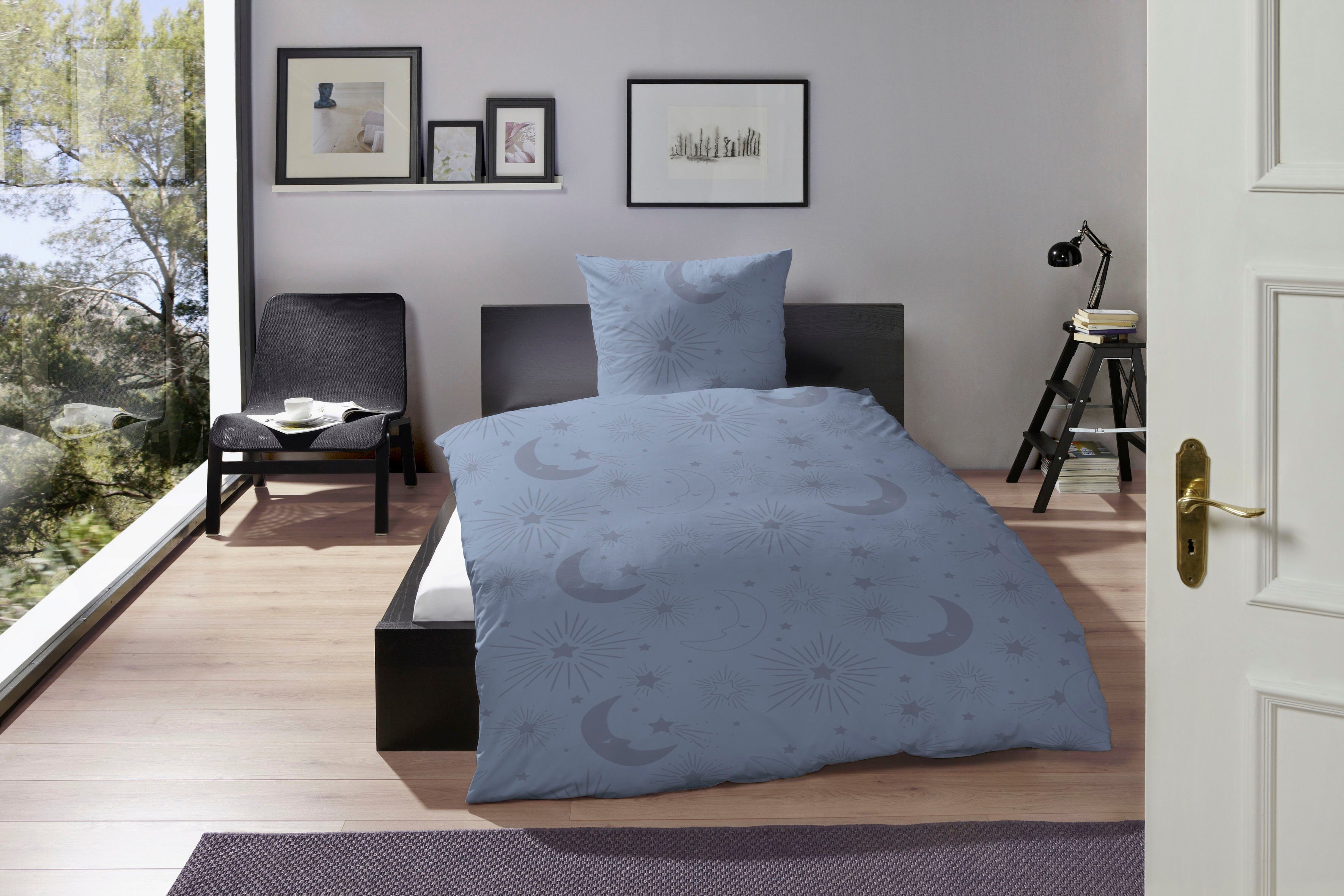 Primera Bettwäsche Biber Bettwäsche "Mond", Biber, günstig online kaufen