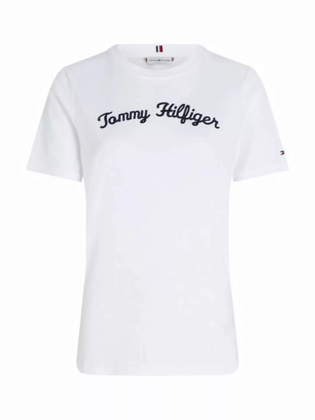 Tommy Hilfiger Kurzarmshirt REG SCRIPT C-NK SS mit Tommy Hilfiger Script Lo günstig online kaufen