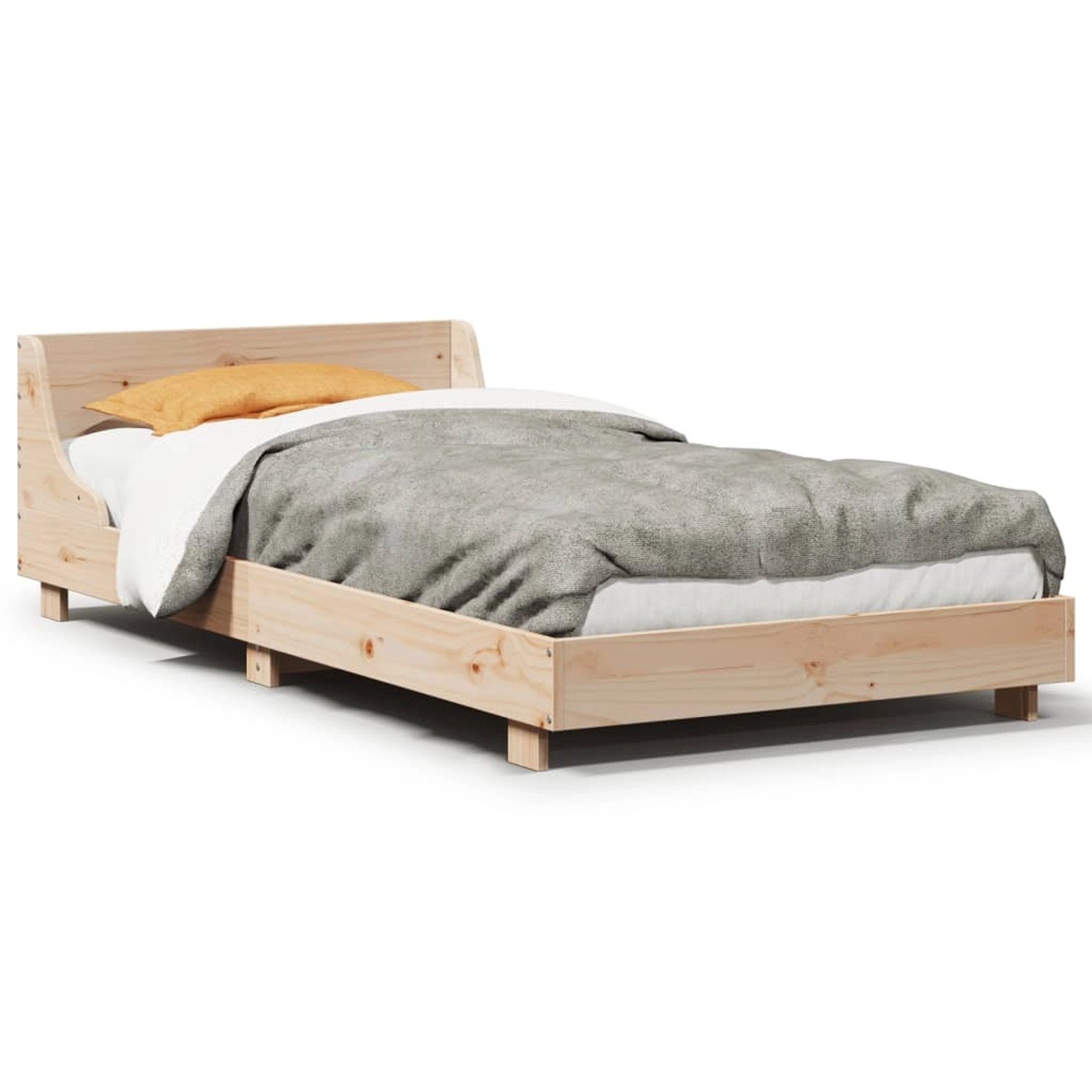 vidaXL Bett Massivholzbett ohne Matratze 75x190 cm Kiefernholz günstig online kaufen