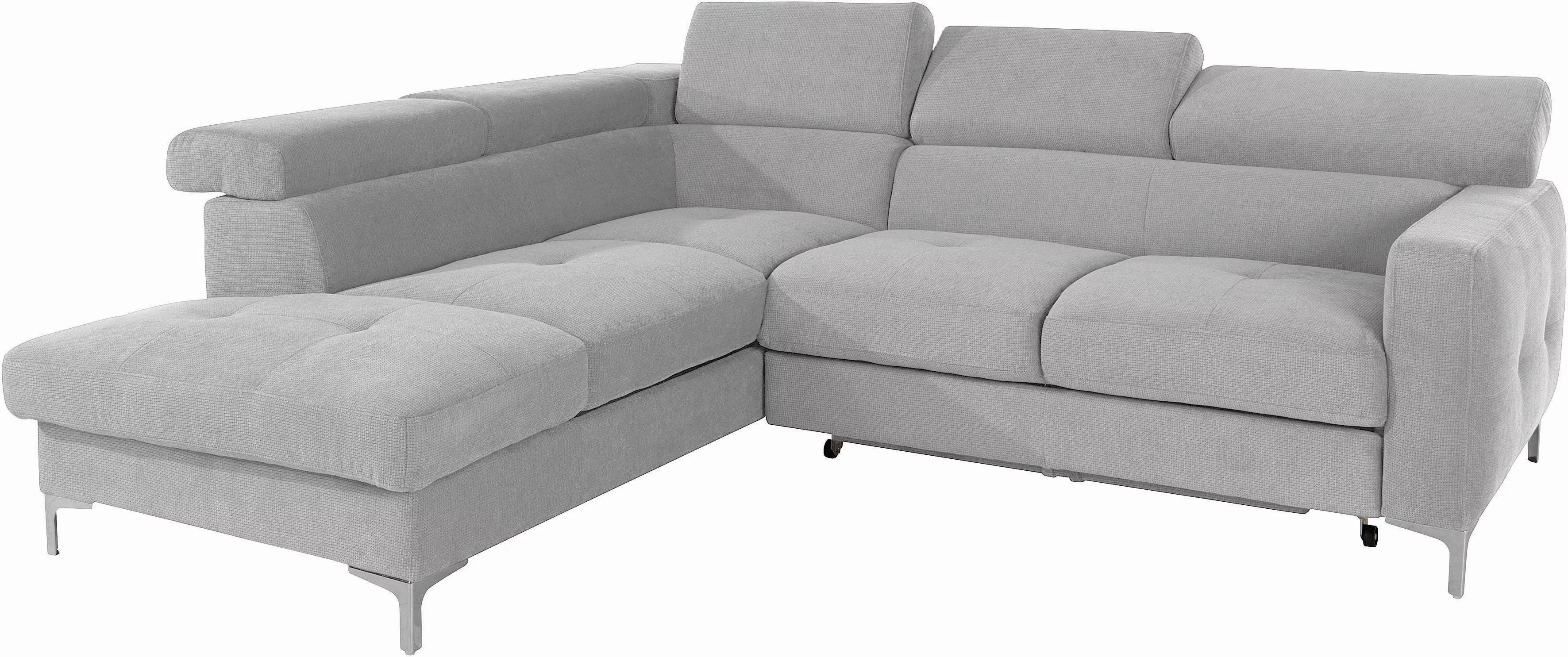 COTTA Ecksofa "Sammy L-Form", mit Kopfteilverstellung, wahlweise mit Bettfu günstig online kaufen
