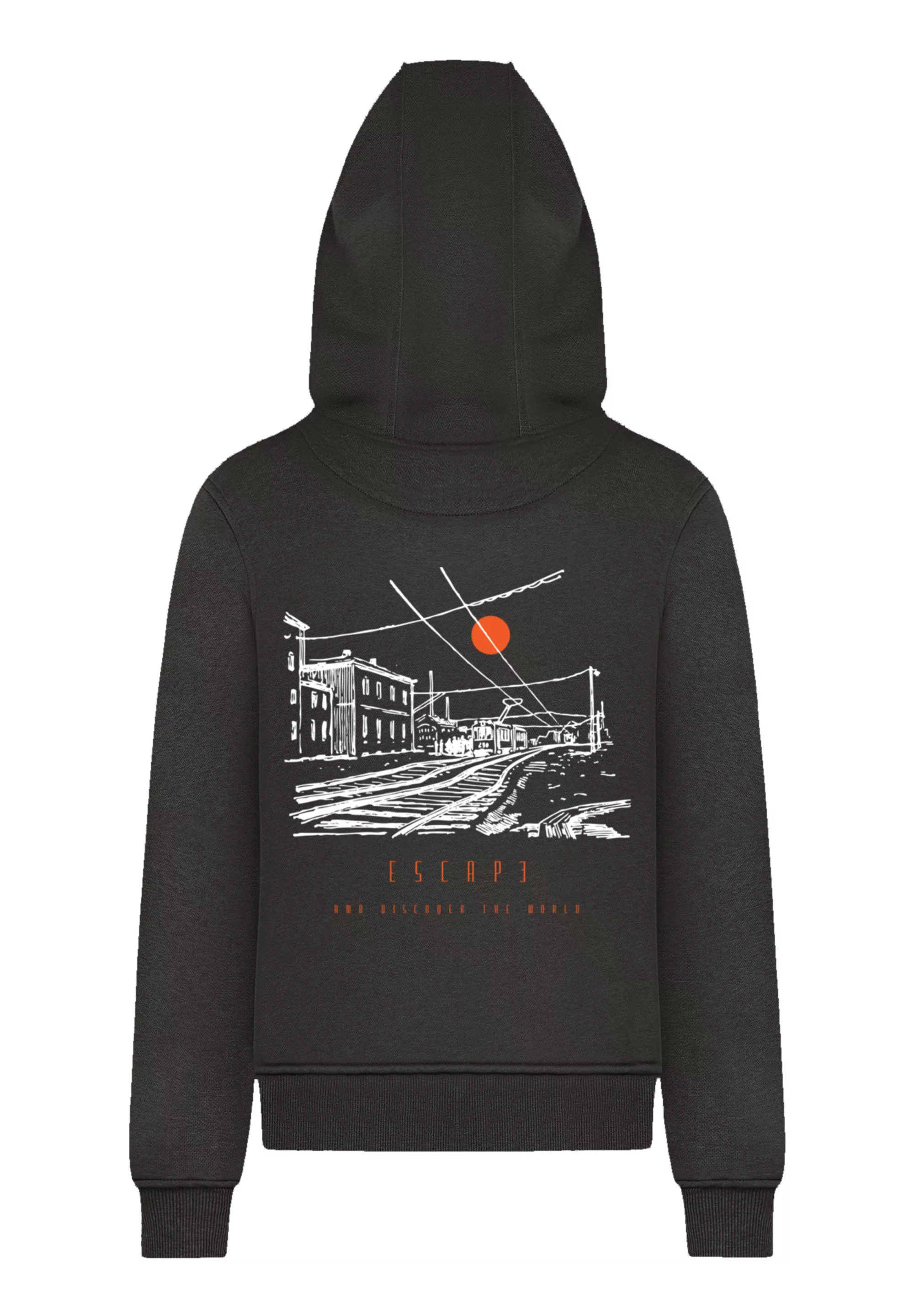 F4NT4STIC Kapuzenpullover "Escape Discover the World Town Train Station", P günstig online kaufen