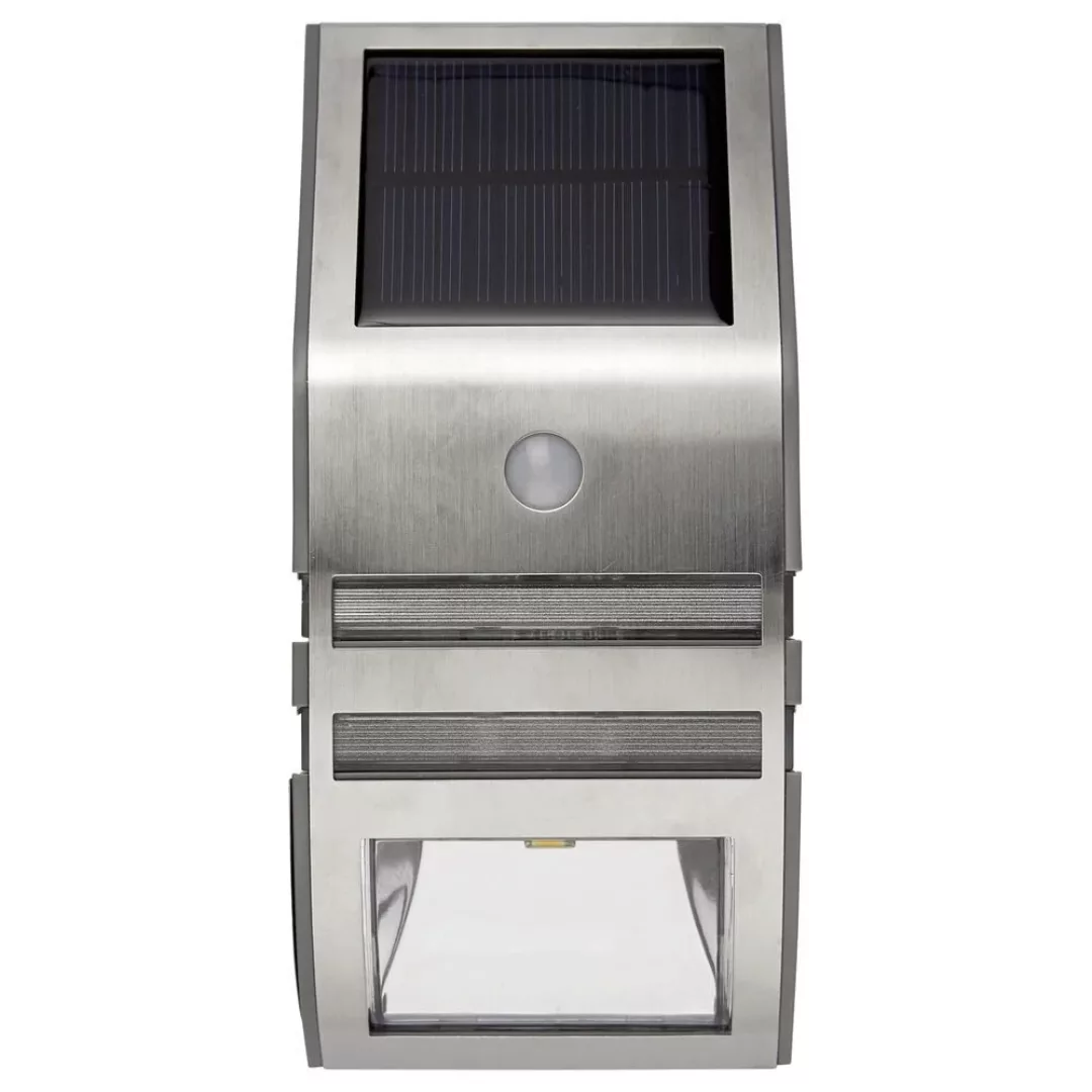 LED Solar Wandleuchte Wally, Silber, mit Bewegungsmelder günstig online kaufen