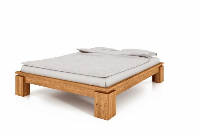 Natur24 Bett Bett Tinci 4 in 180x190cm Wildeiche massiv ohne Holzkopfteil günstig online kaufen