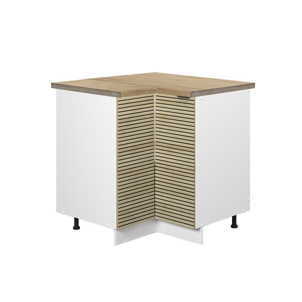 Vicco Küchenzeile Raul, Weiß/Sonoma, 240 cm, günstig online kaufen