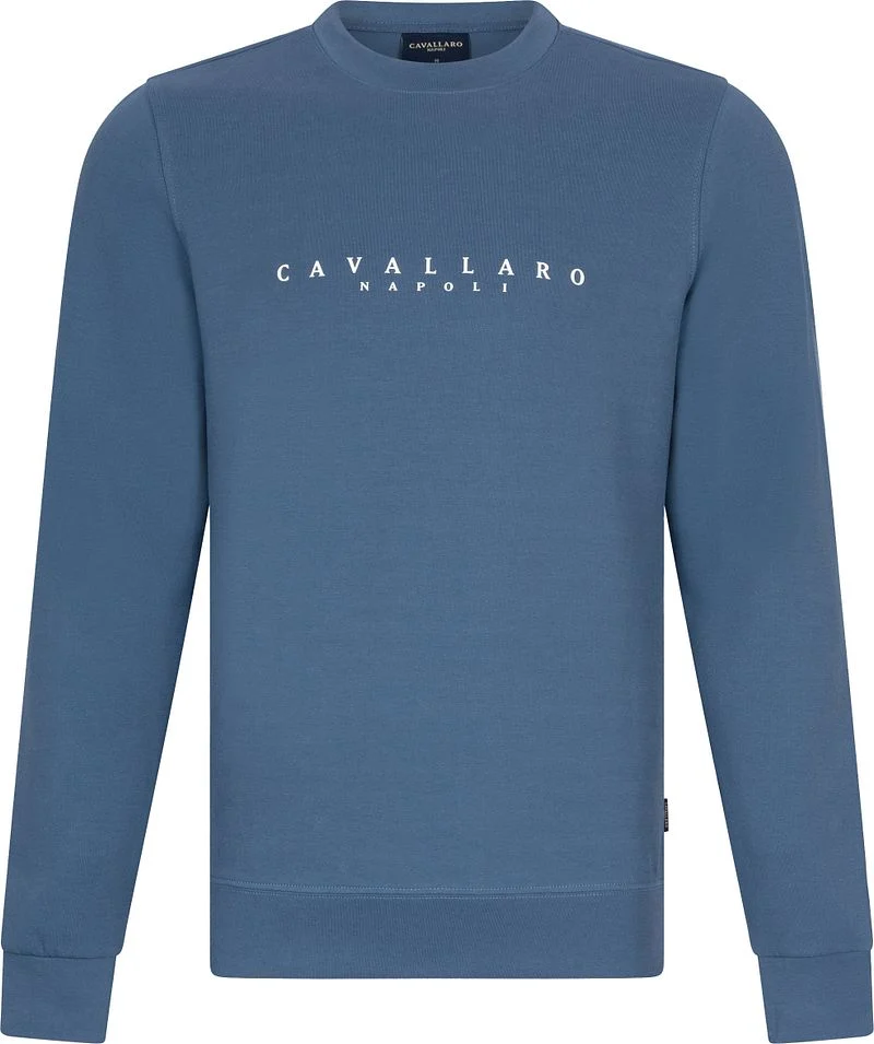 Cavallaro Cavezzio Sweater Logo Blau - Größe M günstig online kaufen